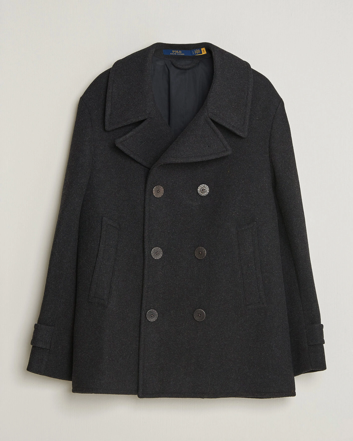 Herr | Jackor | Polo Ralph Lauren | Lightweight Melton Peacoat Charcoal