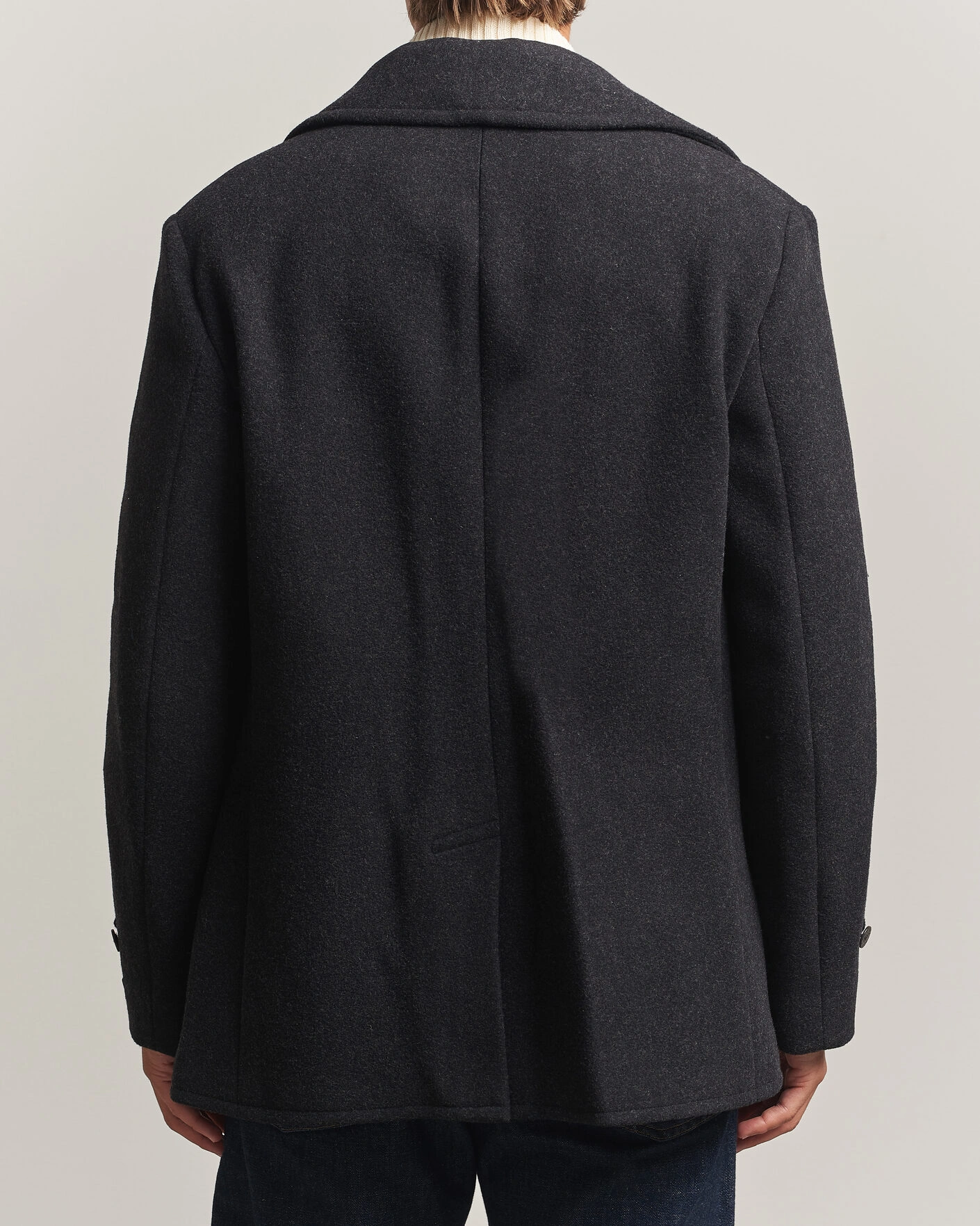 Herr | Jackor | Polo Ralph Lauren | Lightweight Melton Peacoat Charcoal