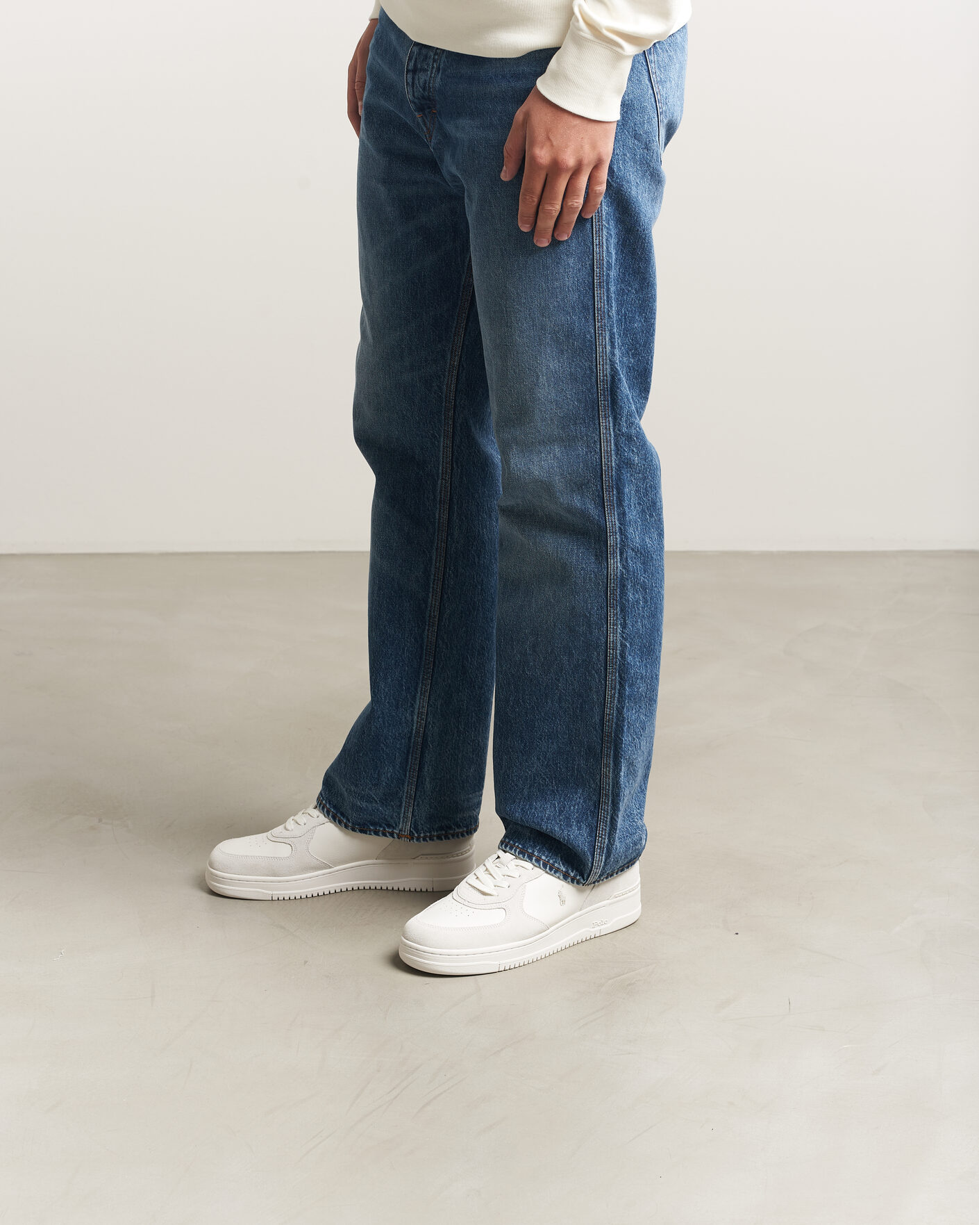 Herr | Sneakers | Polo Ralph Lauren | Masters Court Suede/Leather Sneakers Deckwash White