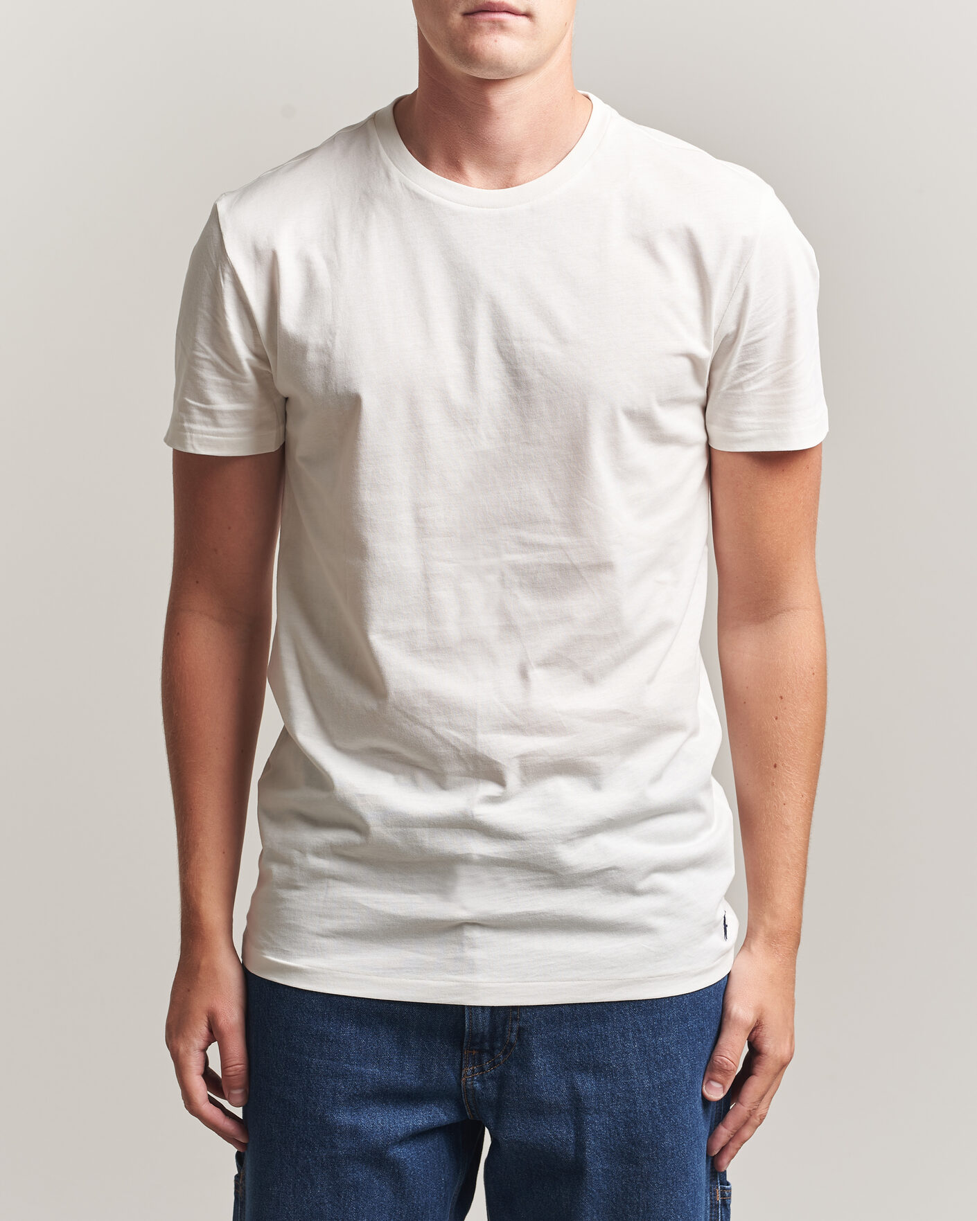 Herr | T-Shirts | Polo Ralph Lauren | 3-Pack Crew Neck T-Shirt White/Blue/Light Blue