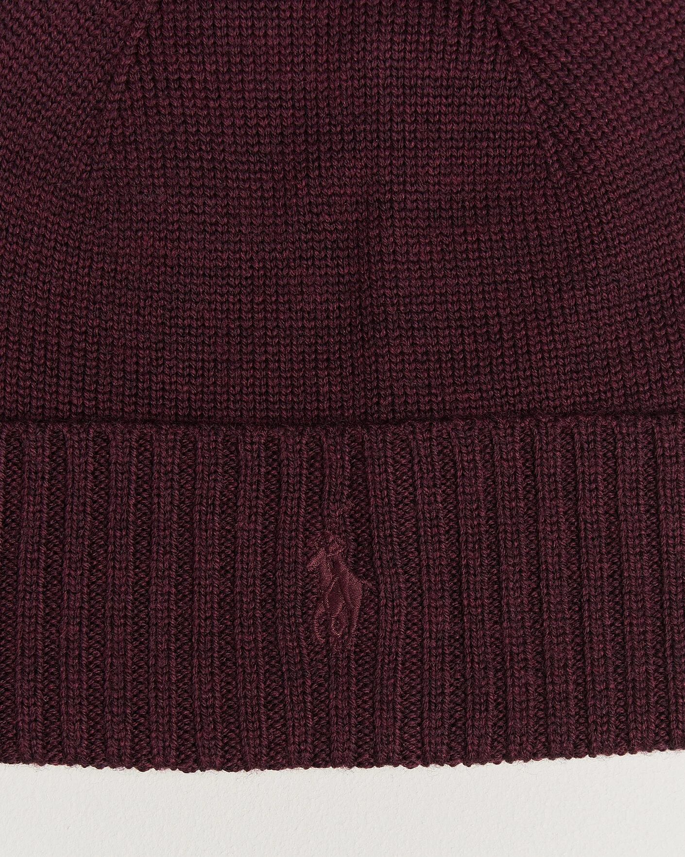 Herr | Mössor | Polo Ralph Lauren | Merino Beanie Merlot Wine Heather