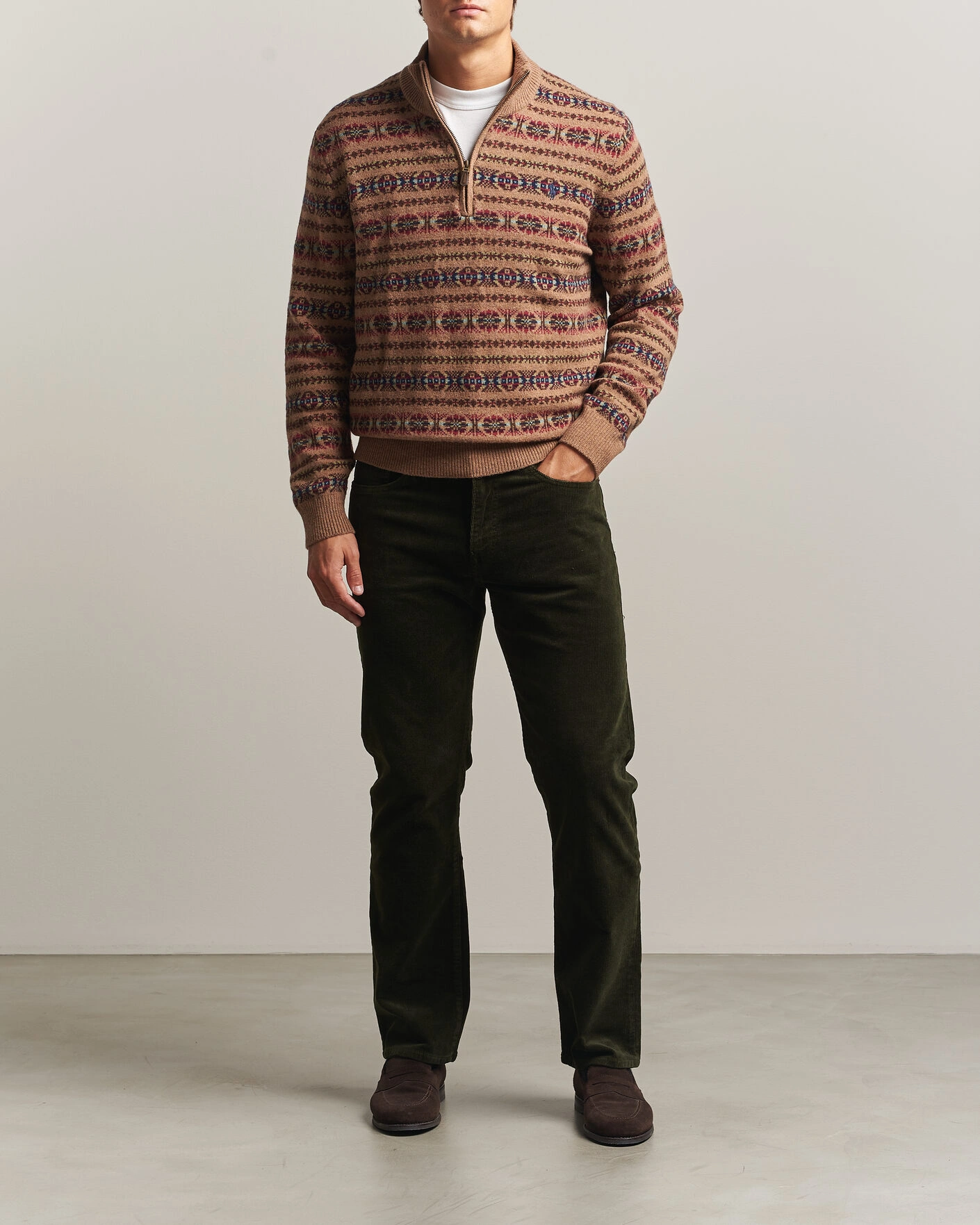 Herr | Byxor | Polo Ralph Lauren | Stretch Corduroy Straight Fit Pants Estate Olive