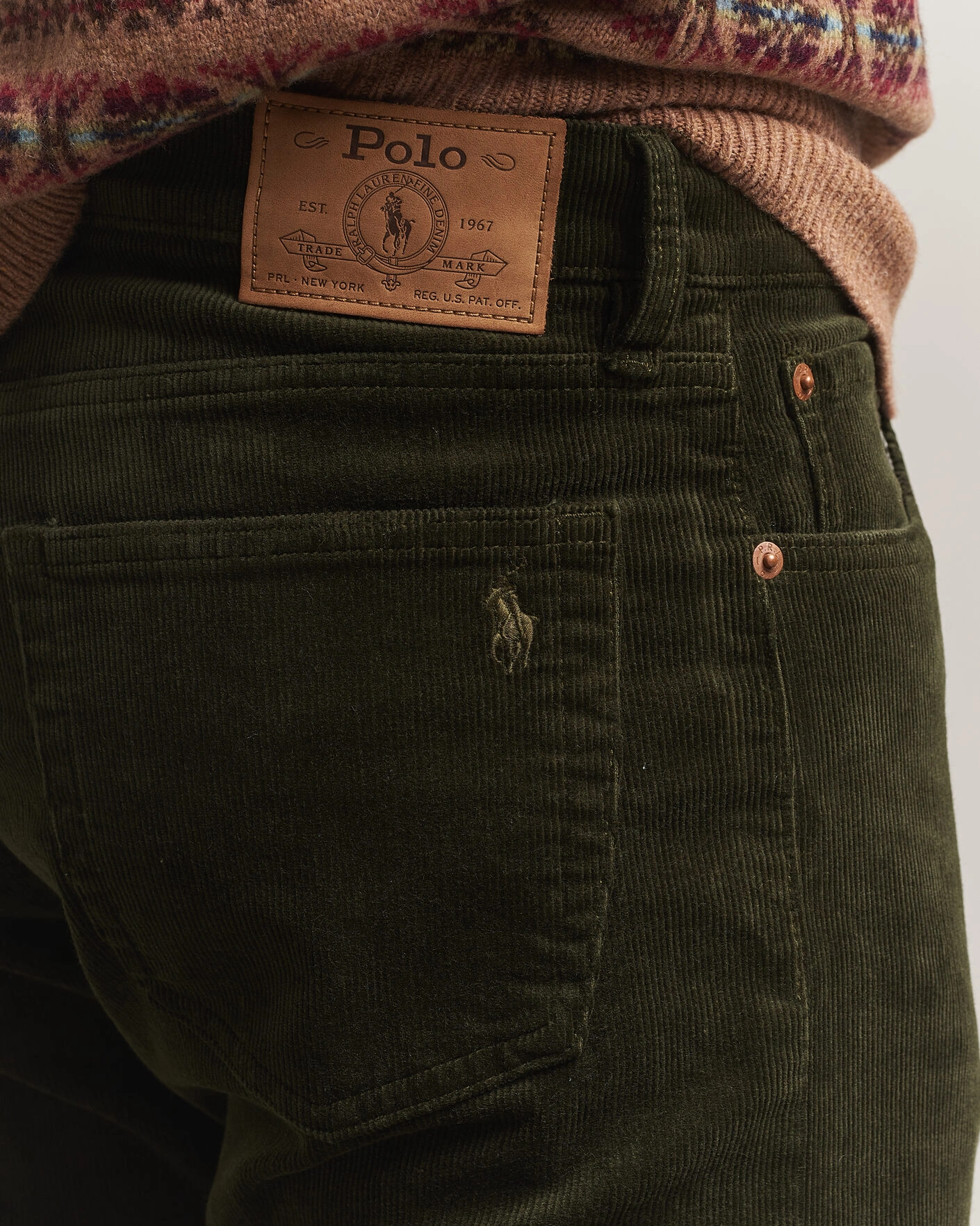 Herr | Byxor | Polo Ralph Lauren | Stretch Corduroy Straight Fit Pants Estate Olive