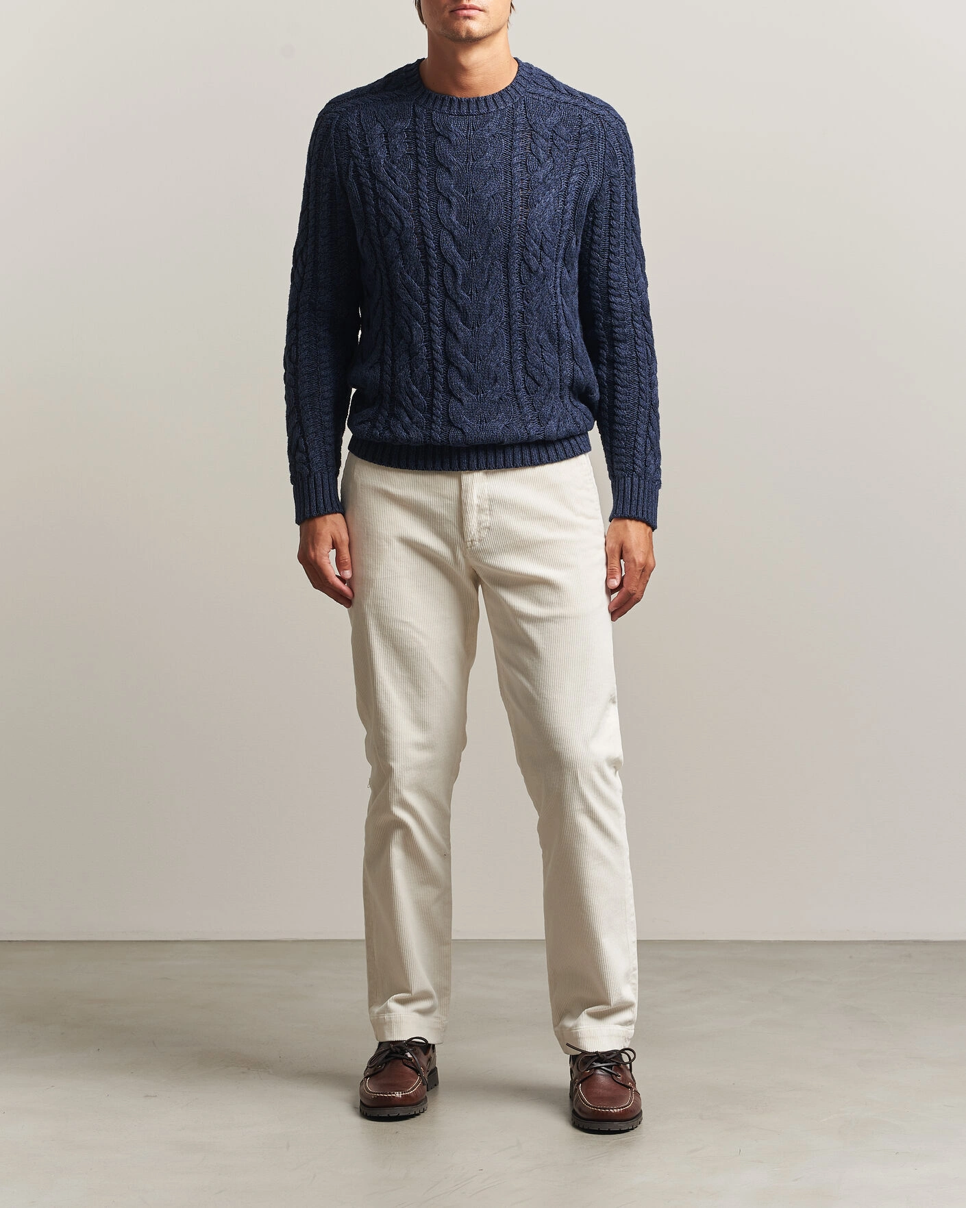 Herr | Byxor | Polo Ralph Lauren | Bedford Corduroy 5-Pocket Pants Warm White