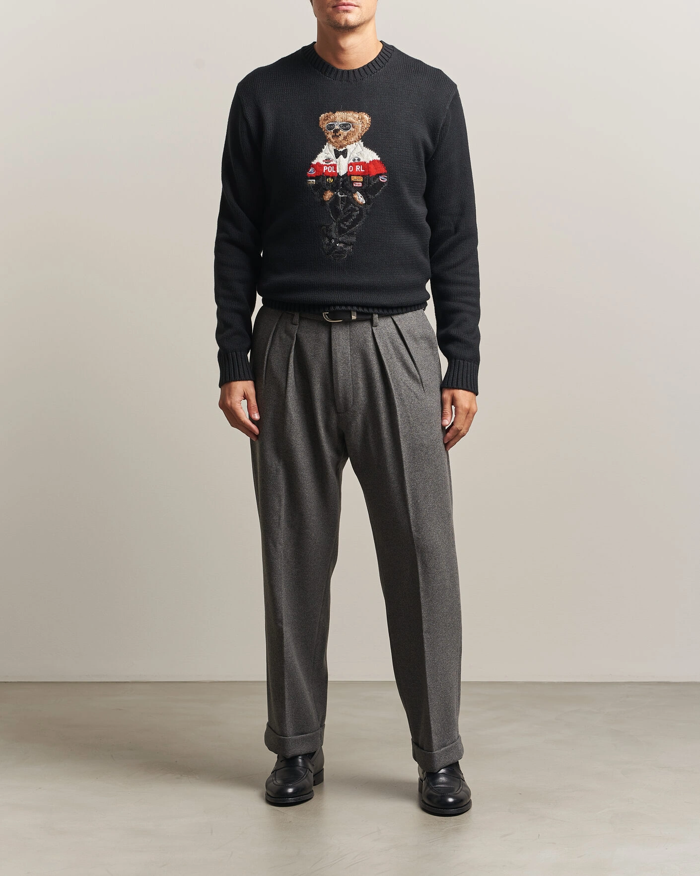 Herr | Byxor | Polo Ralph Lauren | Flanell Blend Straight Fit Pants Medium Grey