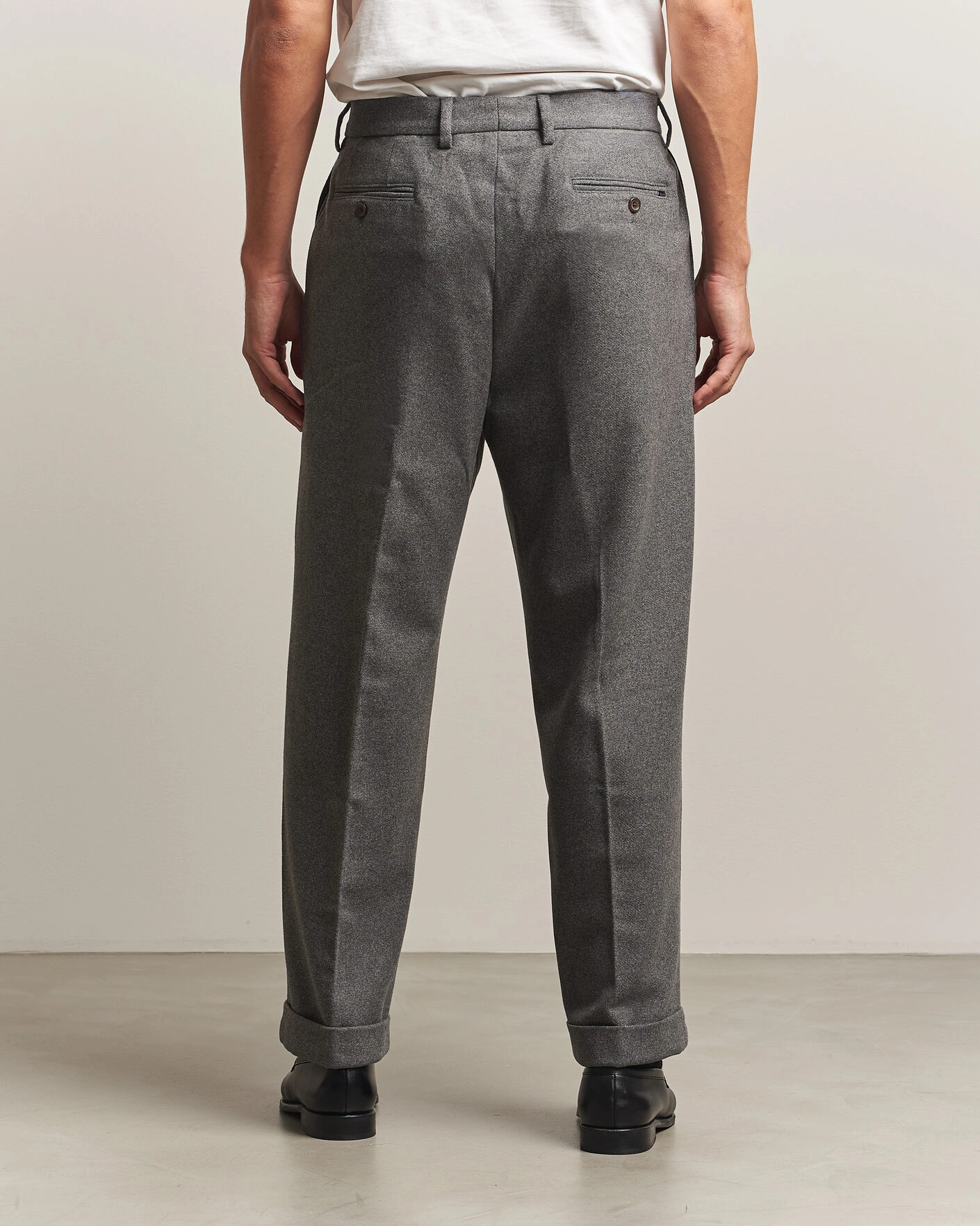 Herr | Byxor | Polo Ralph Lauren | Flanell Blend Straight Fit Pants Medium Grey