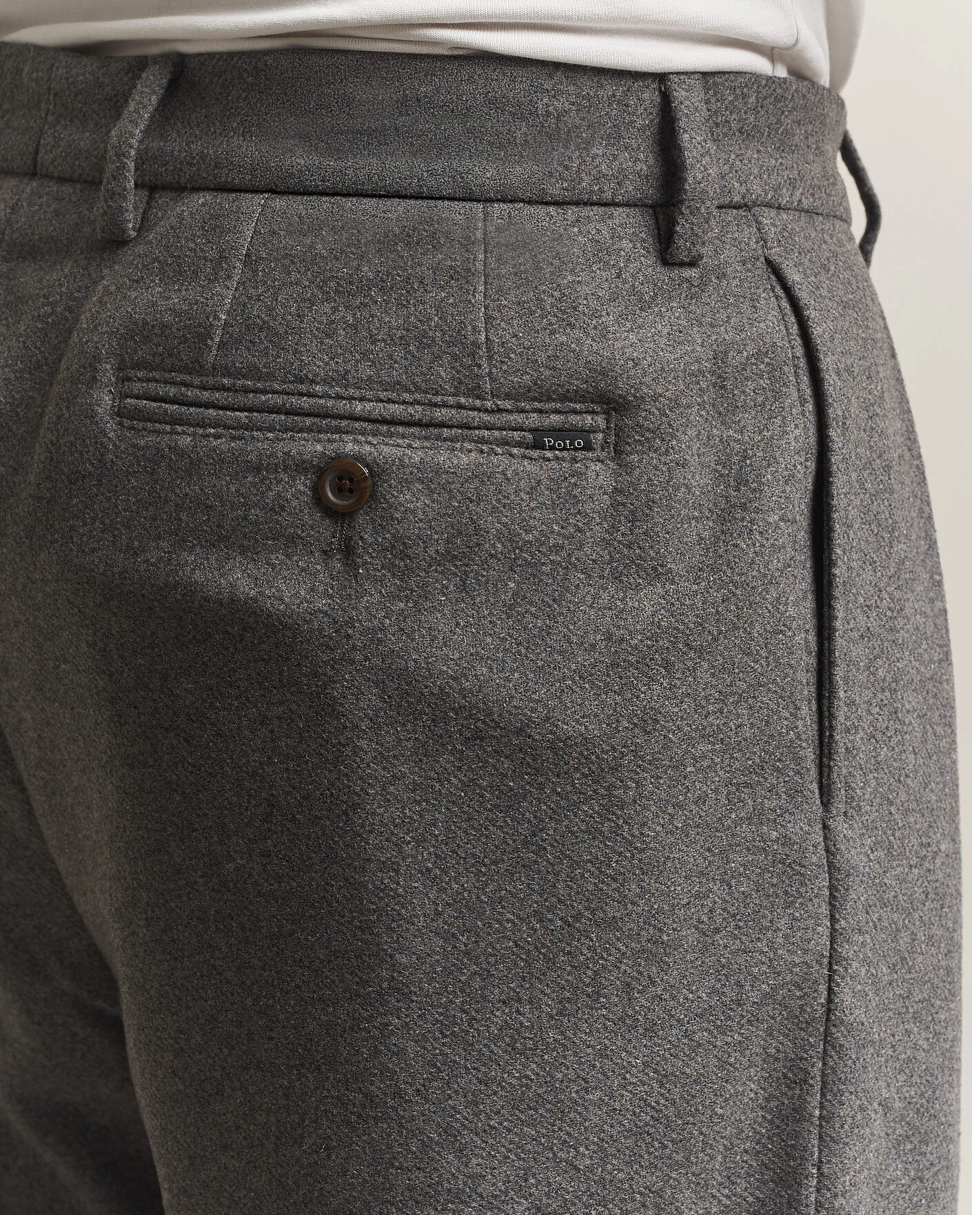Herr | Byxor | Polo Ralph Lauren | Flanell Blend Straight Fit Pants Medium Grey