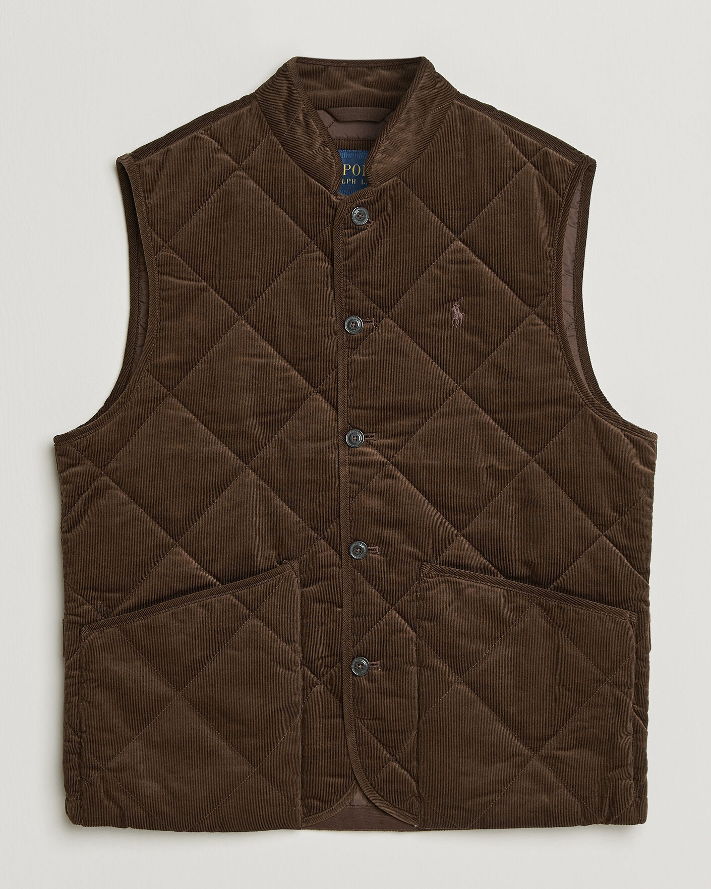 Herr | Västar | Polo Ralph Lauren | Quilted Corduroy Vest Cooper Brown