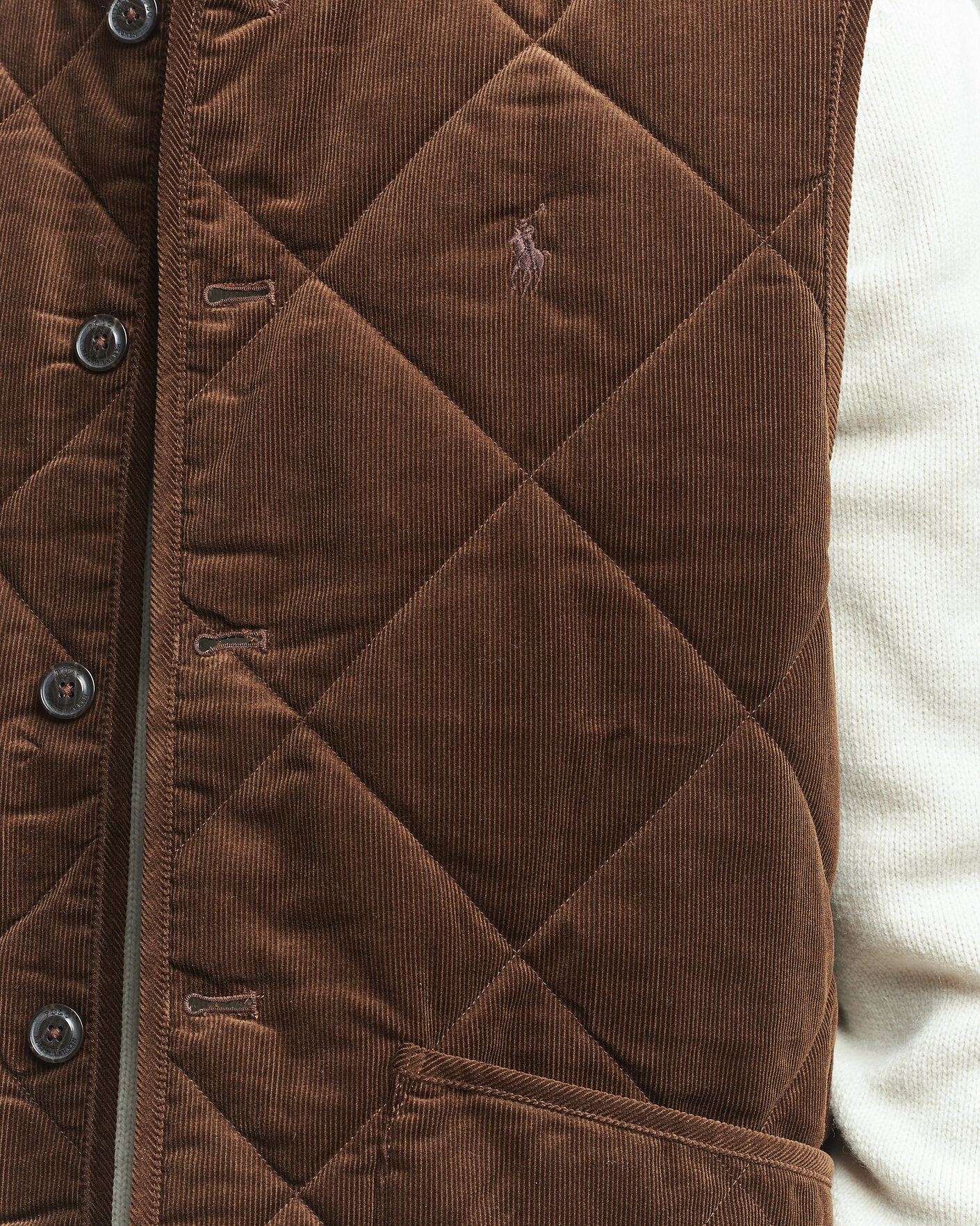 Herr | Västar | Polo Ralph Lauren | Quilted Corduroy Vest Cooper Brown