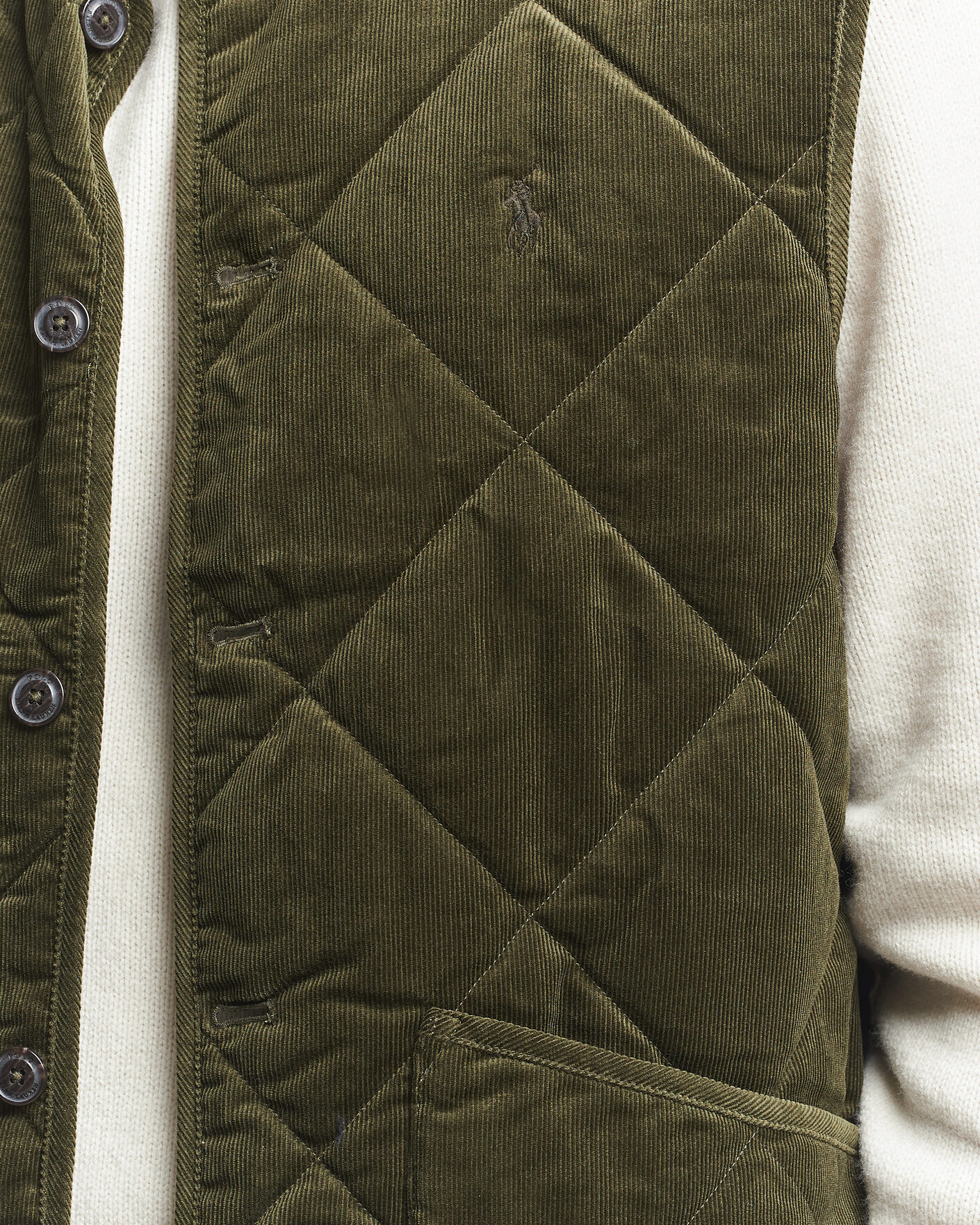 Herr | Västar | Polo Ralph Lauren | Quilted Corduroy Vest Company Olive