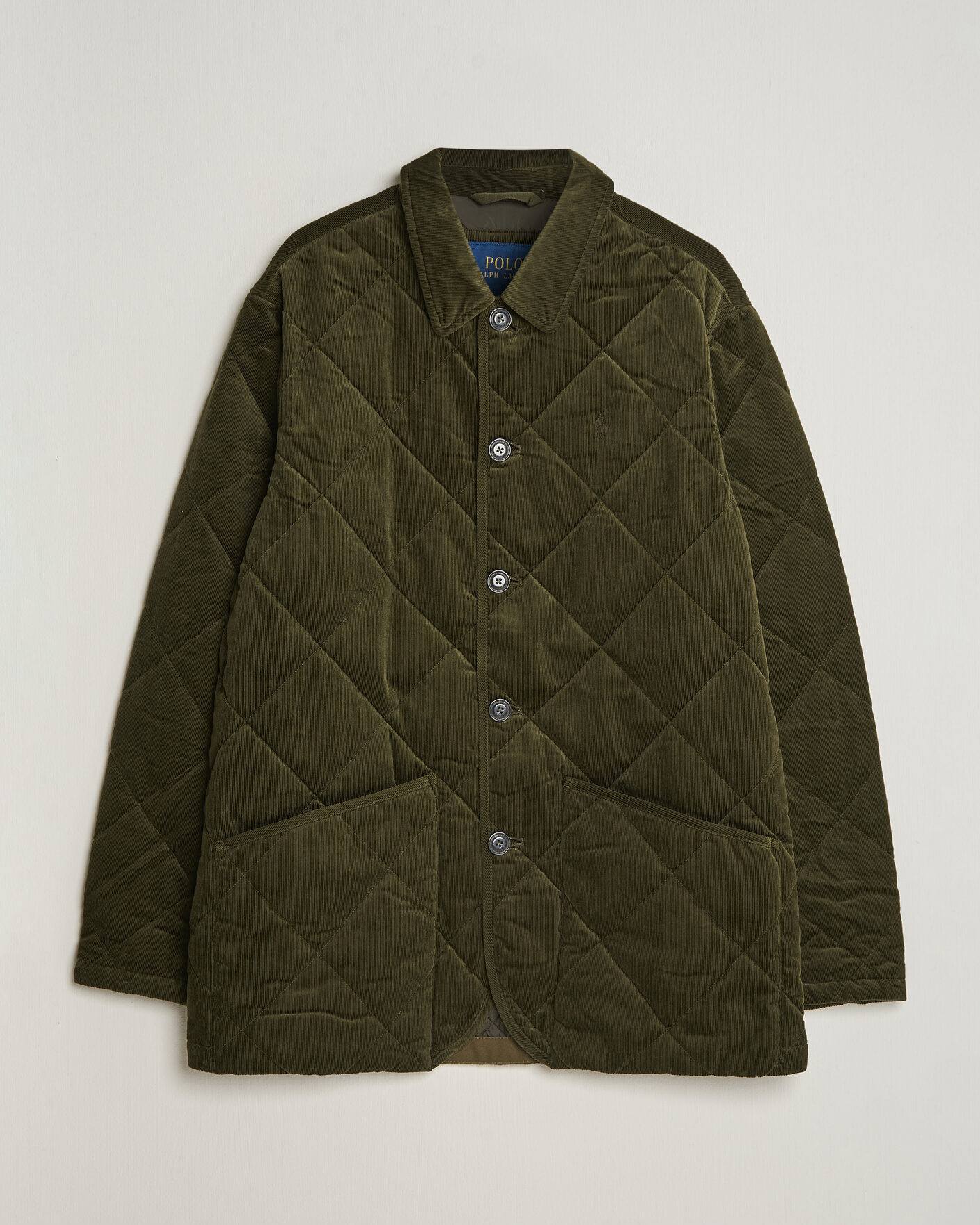 Herr | Jackor | Polo Ralph Lauren | Quilted Corduroy Car Coat Company Olive