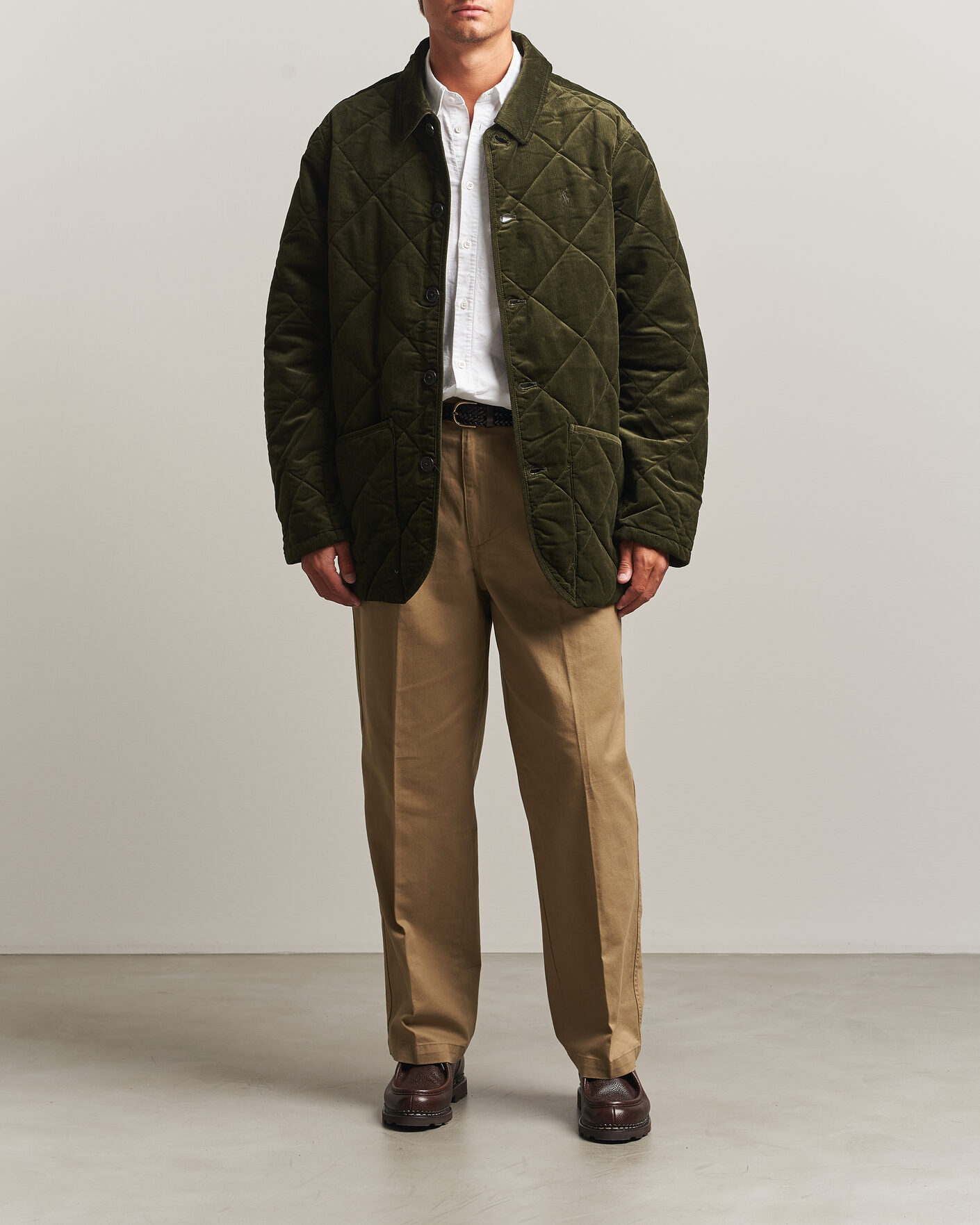 Herr | Jackor | Polo Ralph Lauren | Quilted Corduroy Car Coat Company Olive