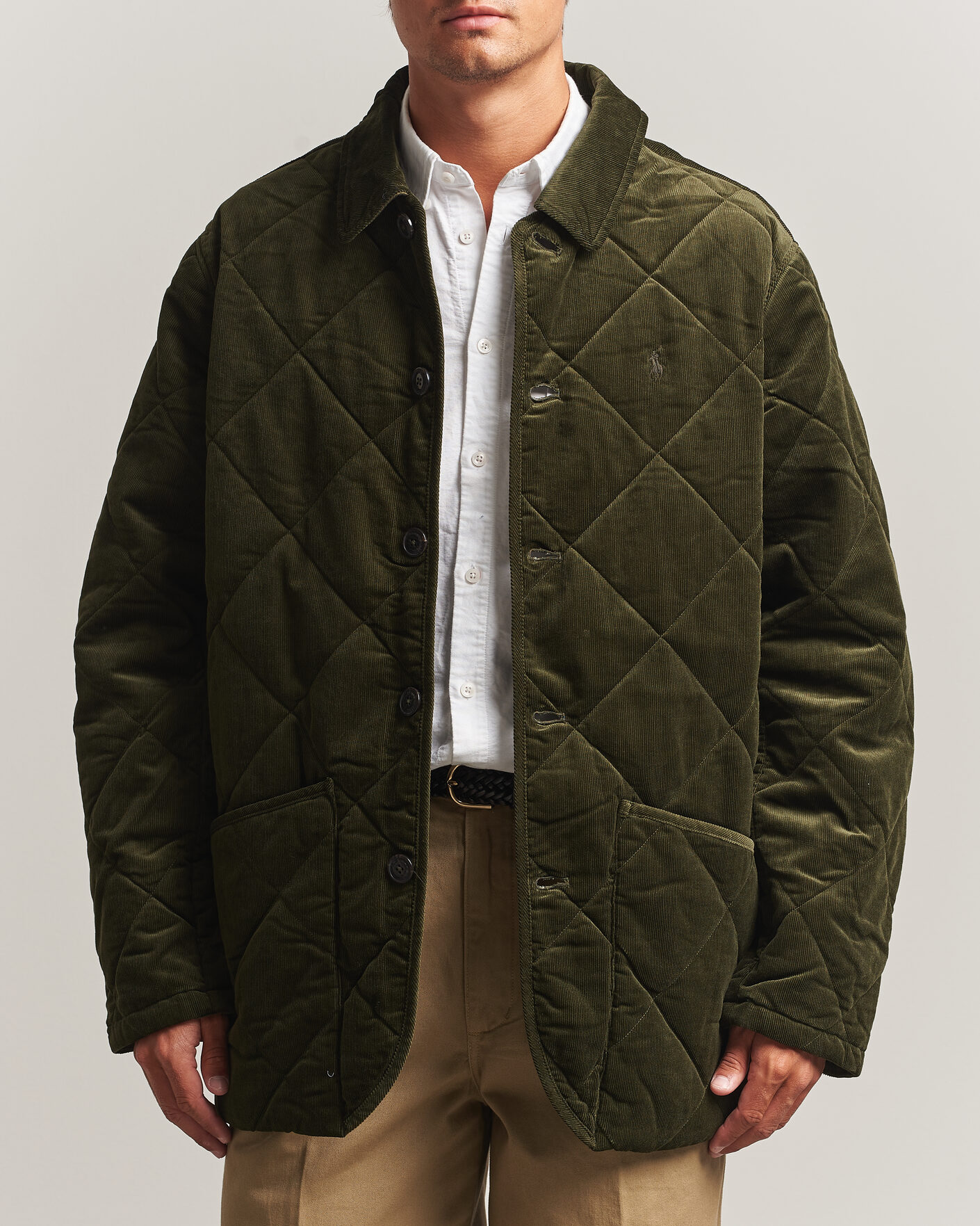Herr | Jackor | Polo Ralph Lauren | Quilted Corduroy Car Coat Company Olive