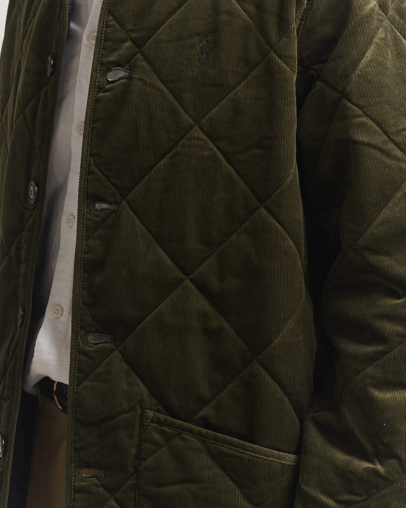 Herr | Jackor | Polo Ralph Lauren | Quilted Corduroy Car Coat Company Olive