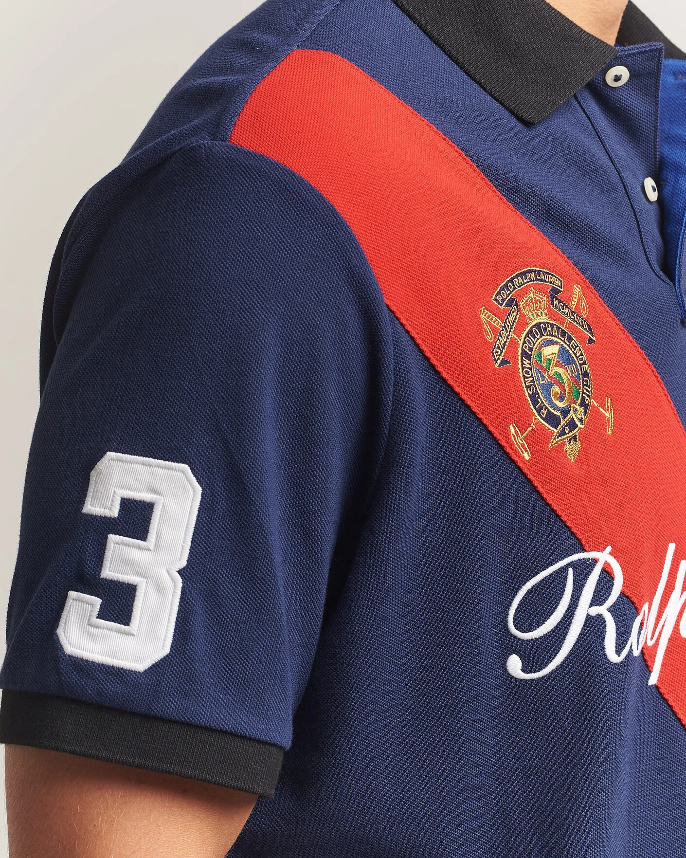 Herr | Pikéer | Polo Ralph Lauren | Classic Fit Diagonal Stripe Polo Newport Navy