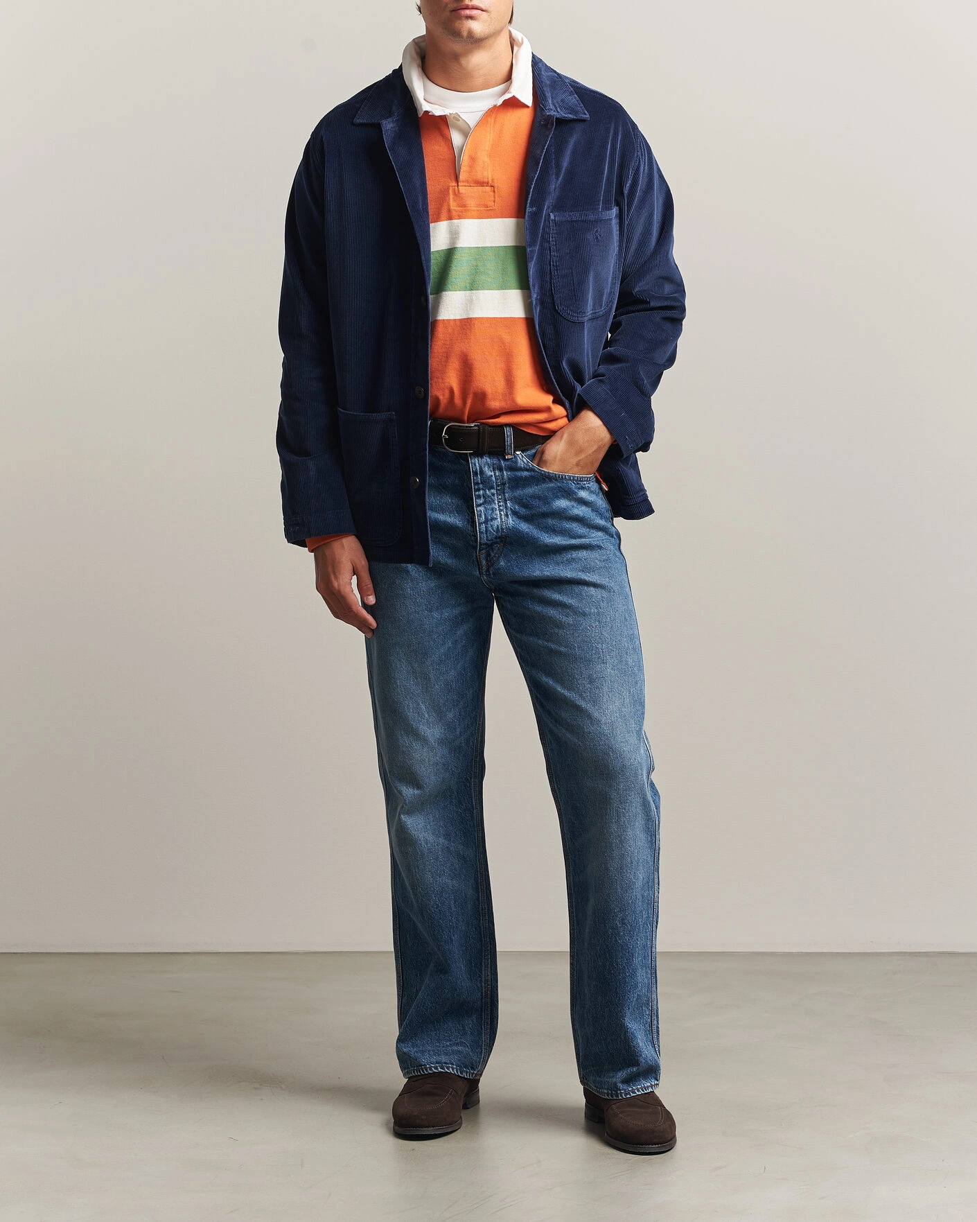 Herr | Skjortor | Polo Ralph Lauren | Corduroy Overshirt Newport Navy