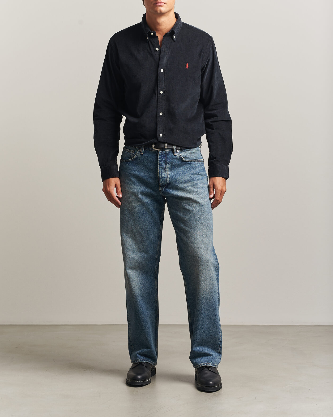Herr | Skjortor | Polo Ralph Lauren | Custom Fit BD Corduroy Shirt Polo Black