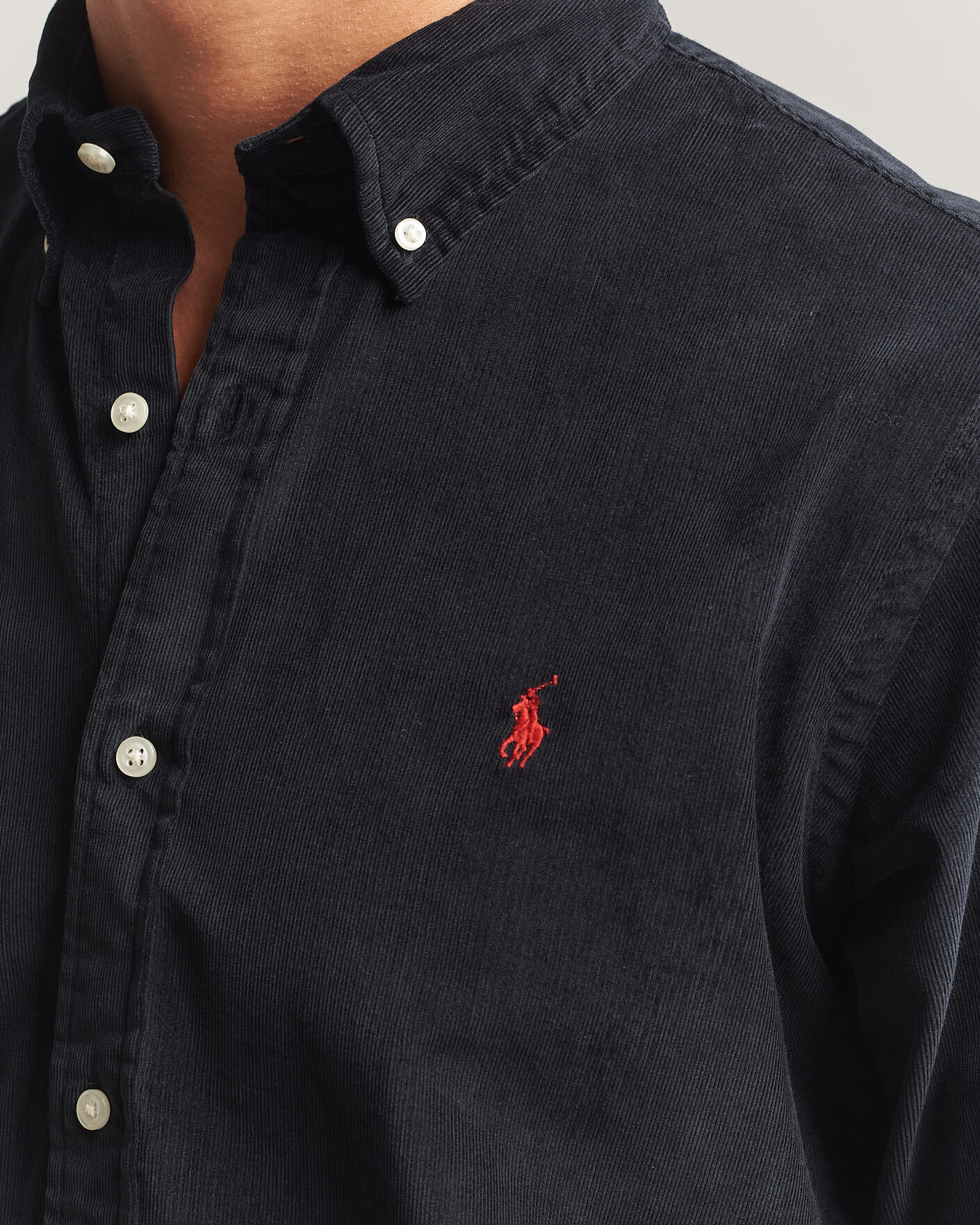 Herr | Skjortor | Polo Ralph Lauren | Custom Fit BD Corduroy Shirt Polo Black