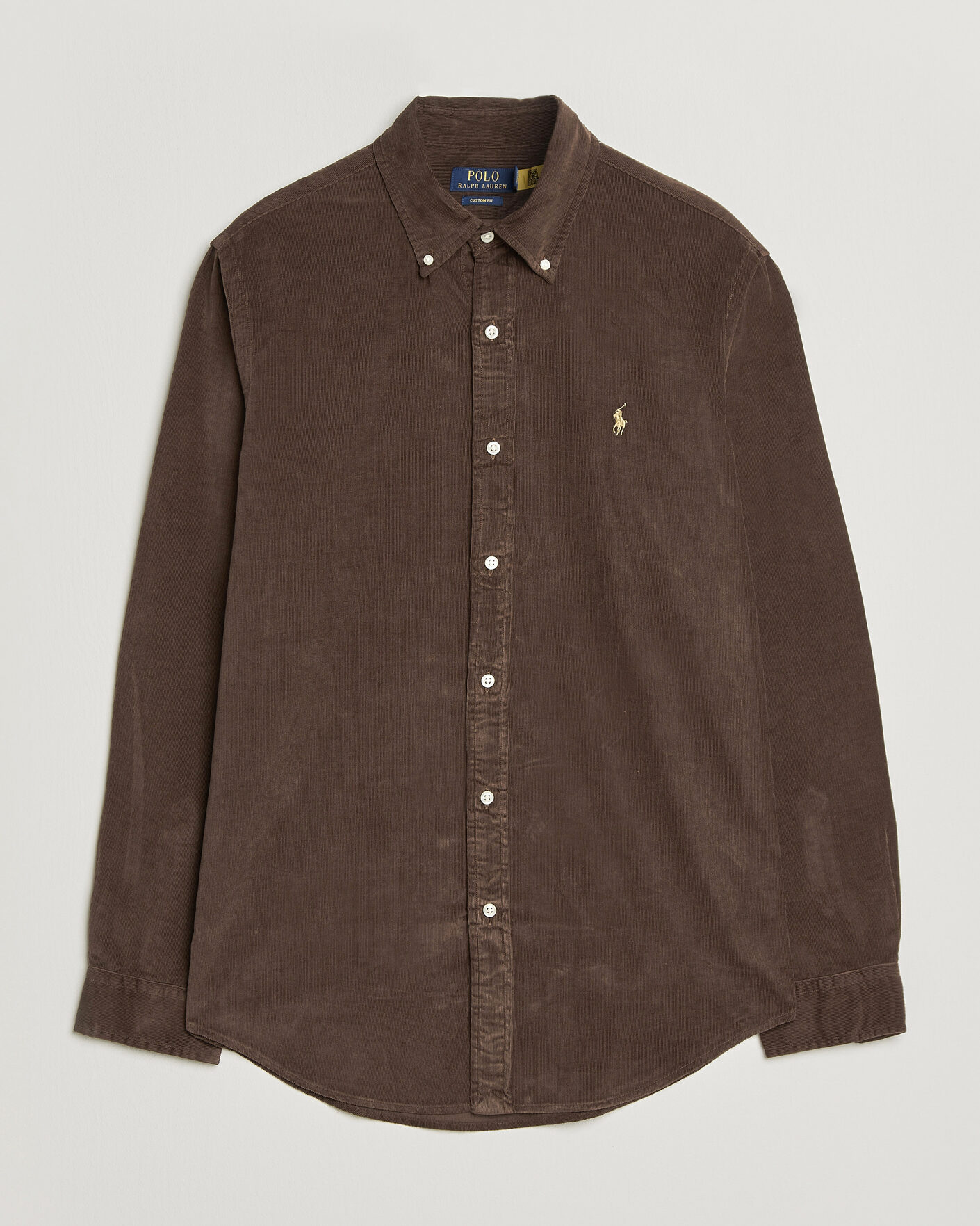 Herr | Skjortor | Polo Ralph Lauren | Custom Fit BD Corduroy Shirt Nutmeg Brown