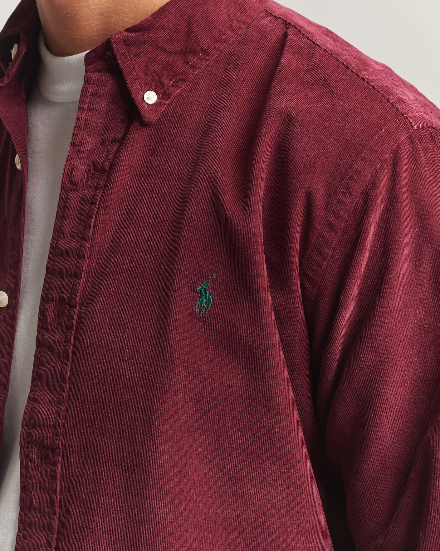 Herr | Skjortor | Polo Ralph Lauren | Custom Fit BD Corduroy Shirt Classic Wine