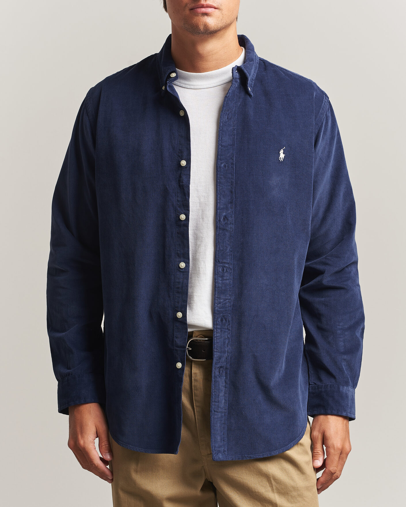 Herr | Skjortor | Polo Ralph Lauren | Custom Fit BD Corduroy Shirt Newport Navy
