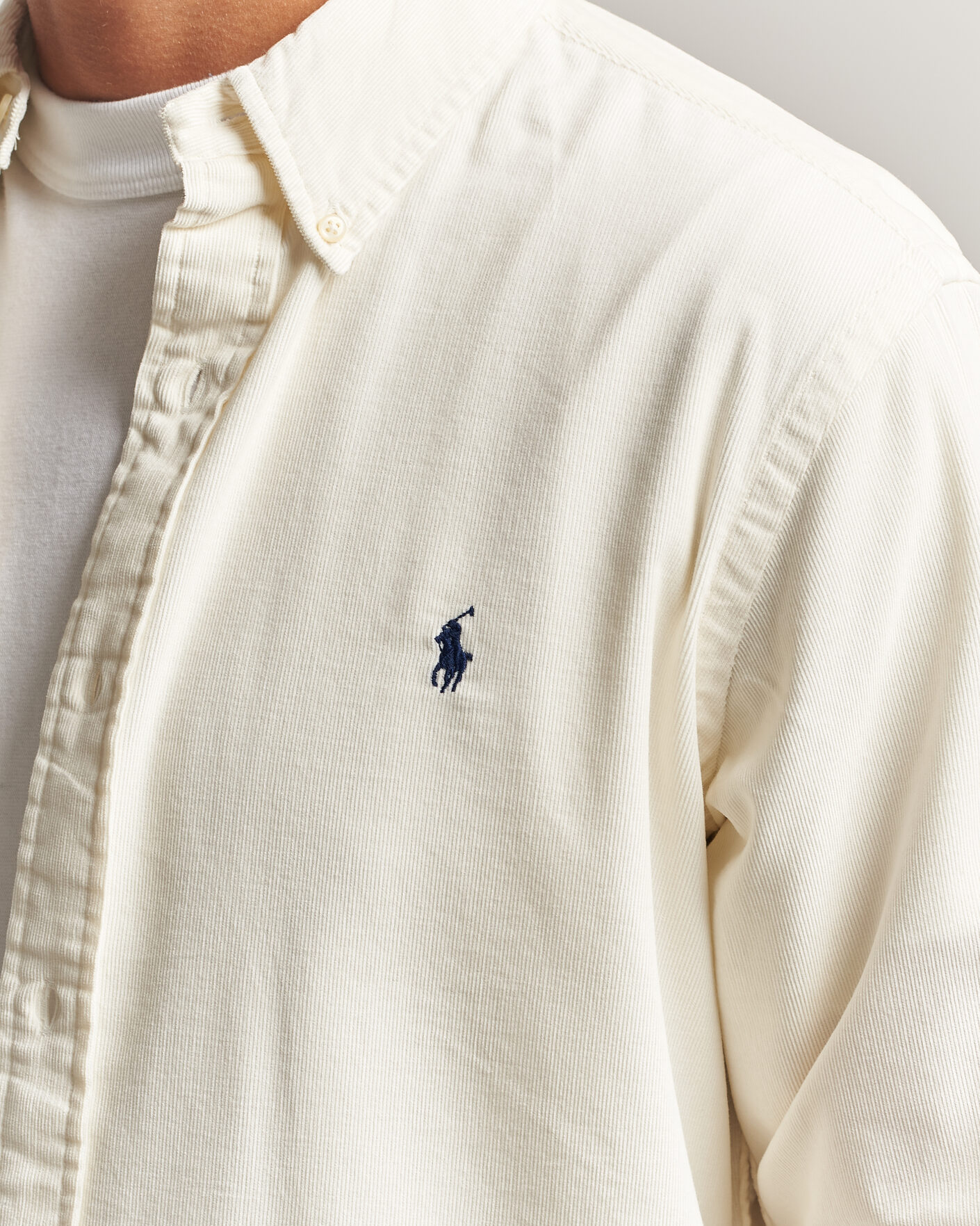 Herr | Skjortor | Polo Ralph Lauren | Custom Fit BD Corduroy Shirt Clubhouse Cream