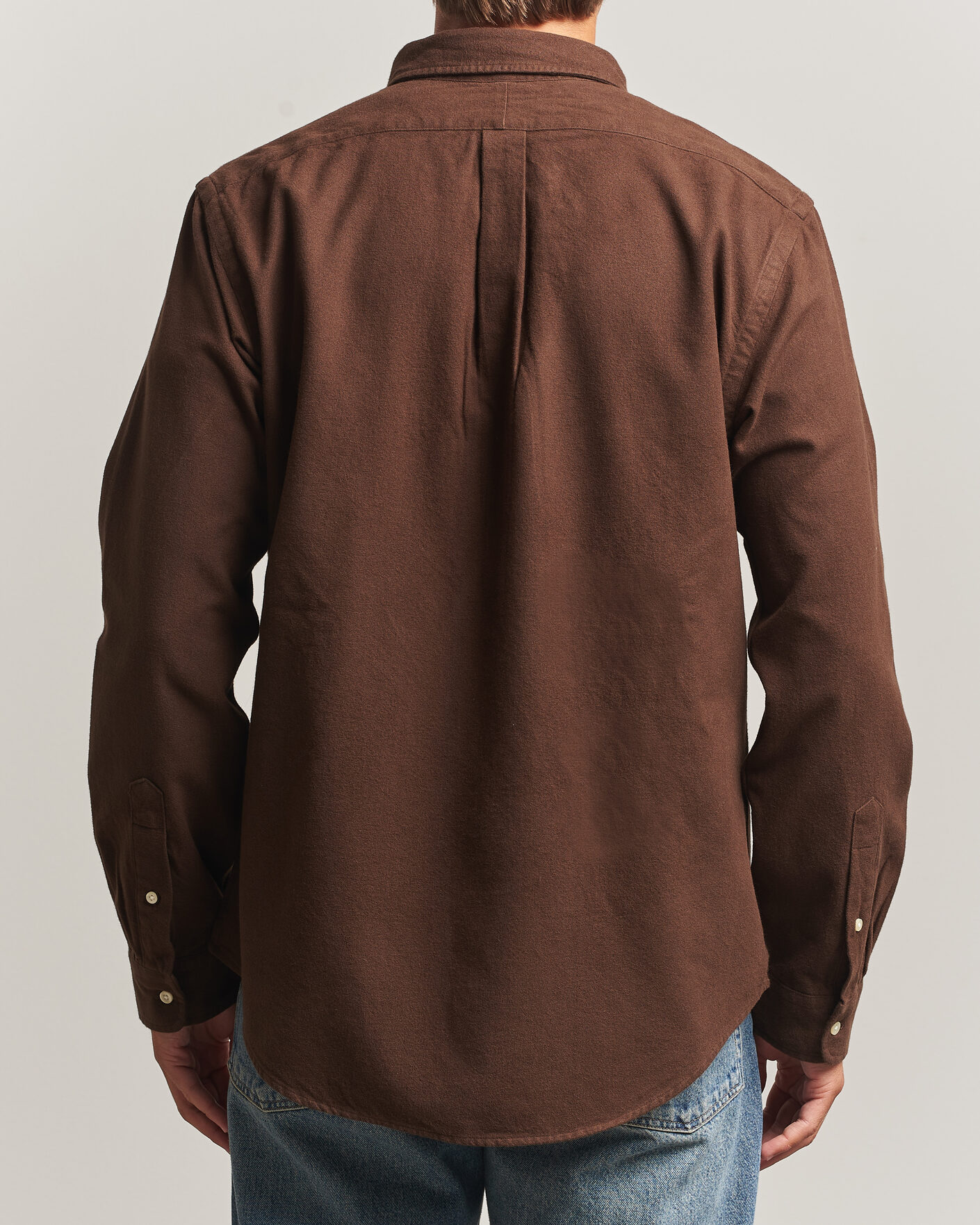 Herr | Skjortor | Polo Ralph Lauren | Custom Fit Brushed Flannel Shirt Nutmeg Brown