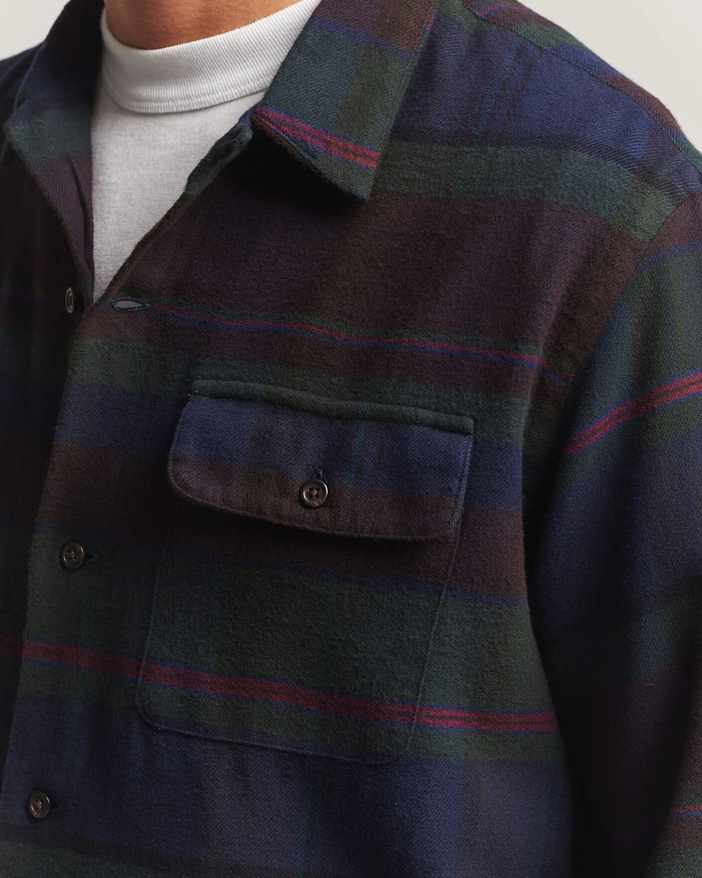 Herr | Skjortor | Polo Ralph Lauren | Hudson Ranch Checked Overshirt Olive Royal