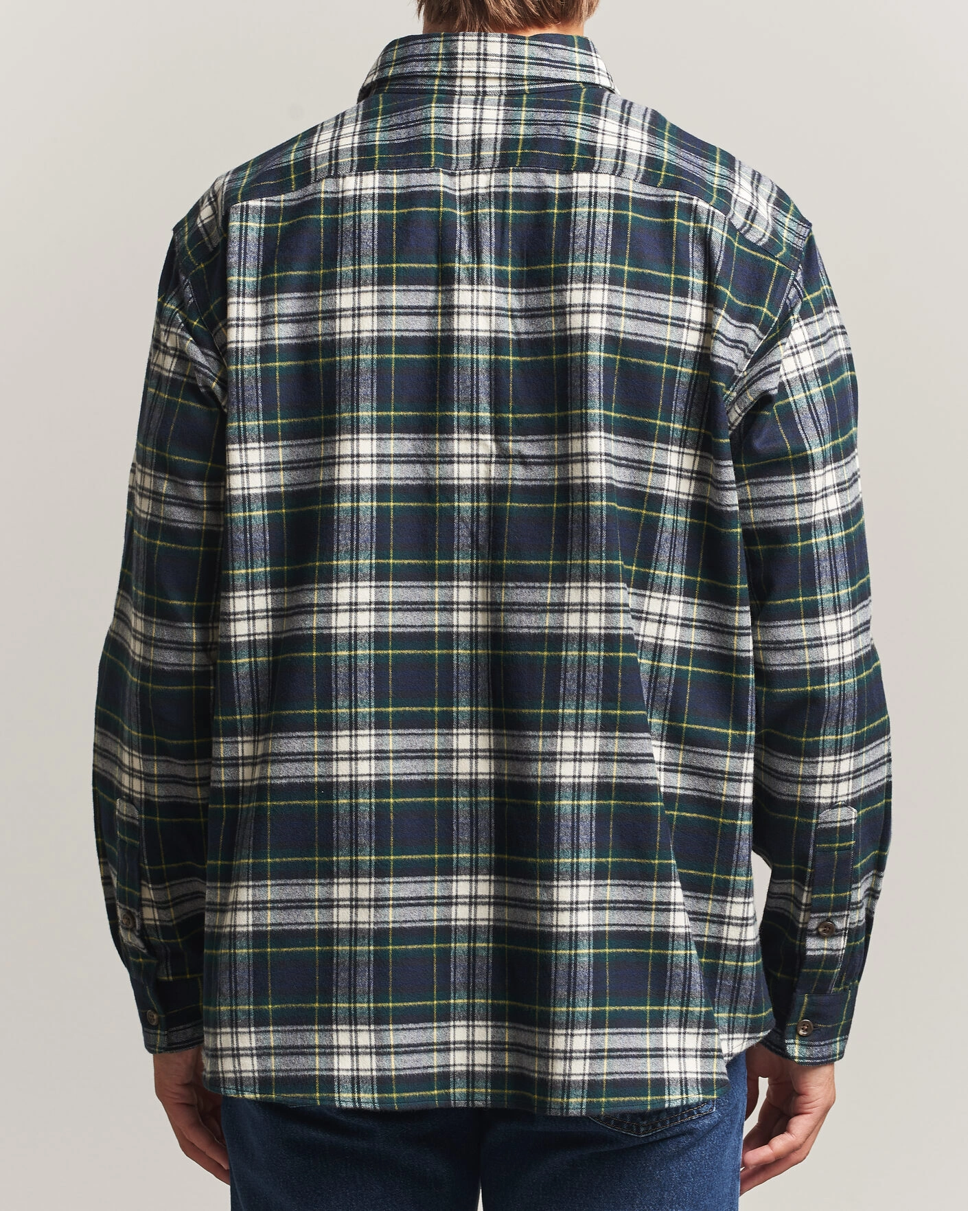 Herr | Skjortor | Polo Ralph Lauren | Classic Fit Shaggy Flannel Shirt Navy Green