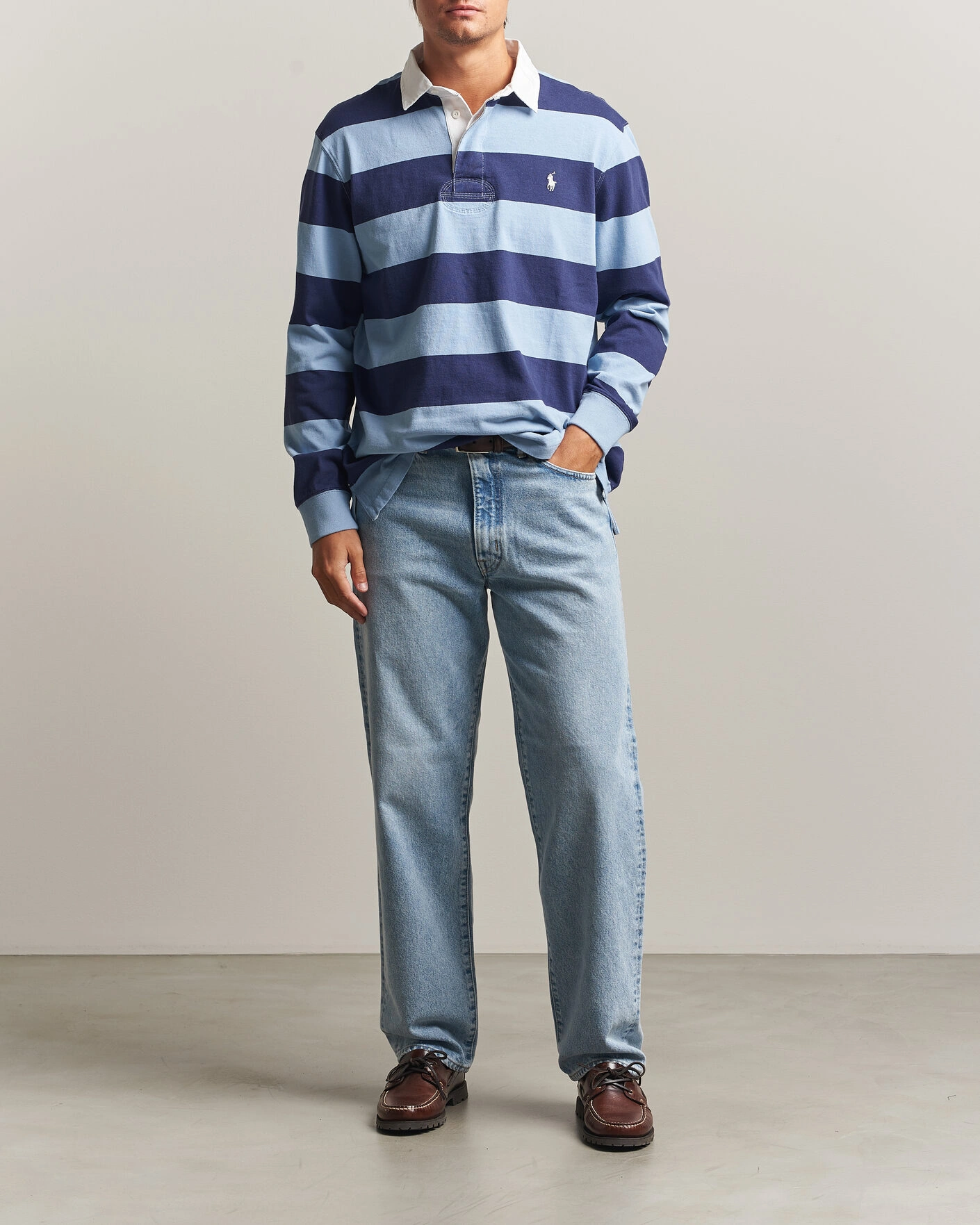 Herr | Tröjor | Polo Ralph Lauren | Striped Jersey Rugger Blue/Navy