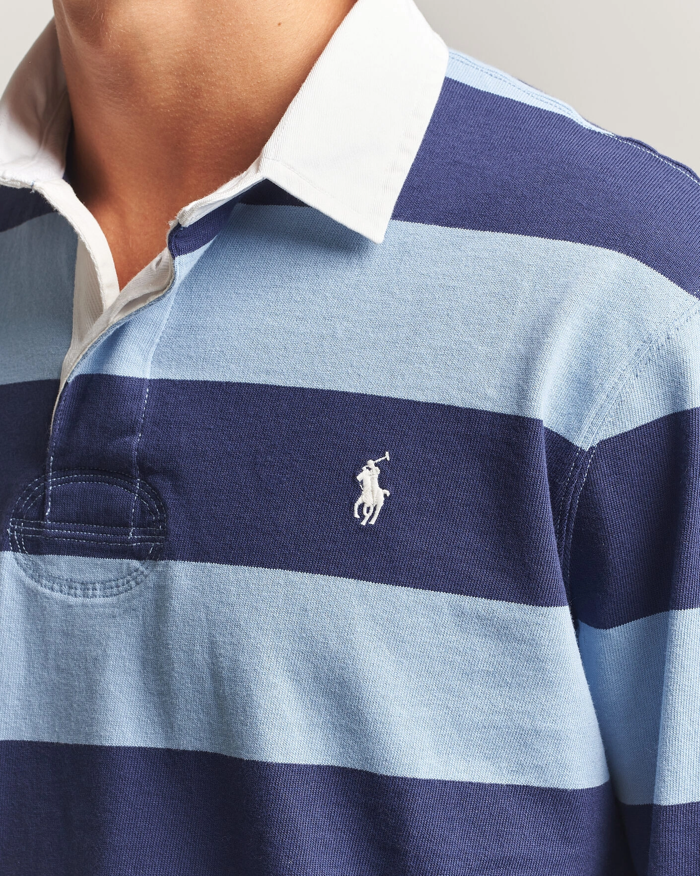 Herr | Tröjor | Polo Ralph Lauren | Striped Jersey Rugger Blue/Navy