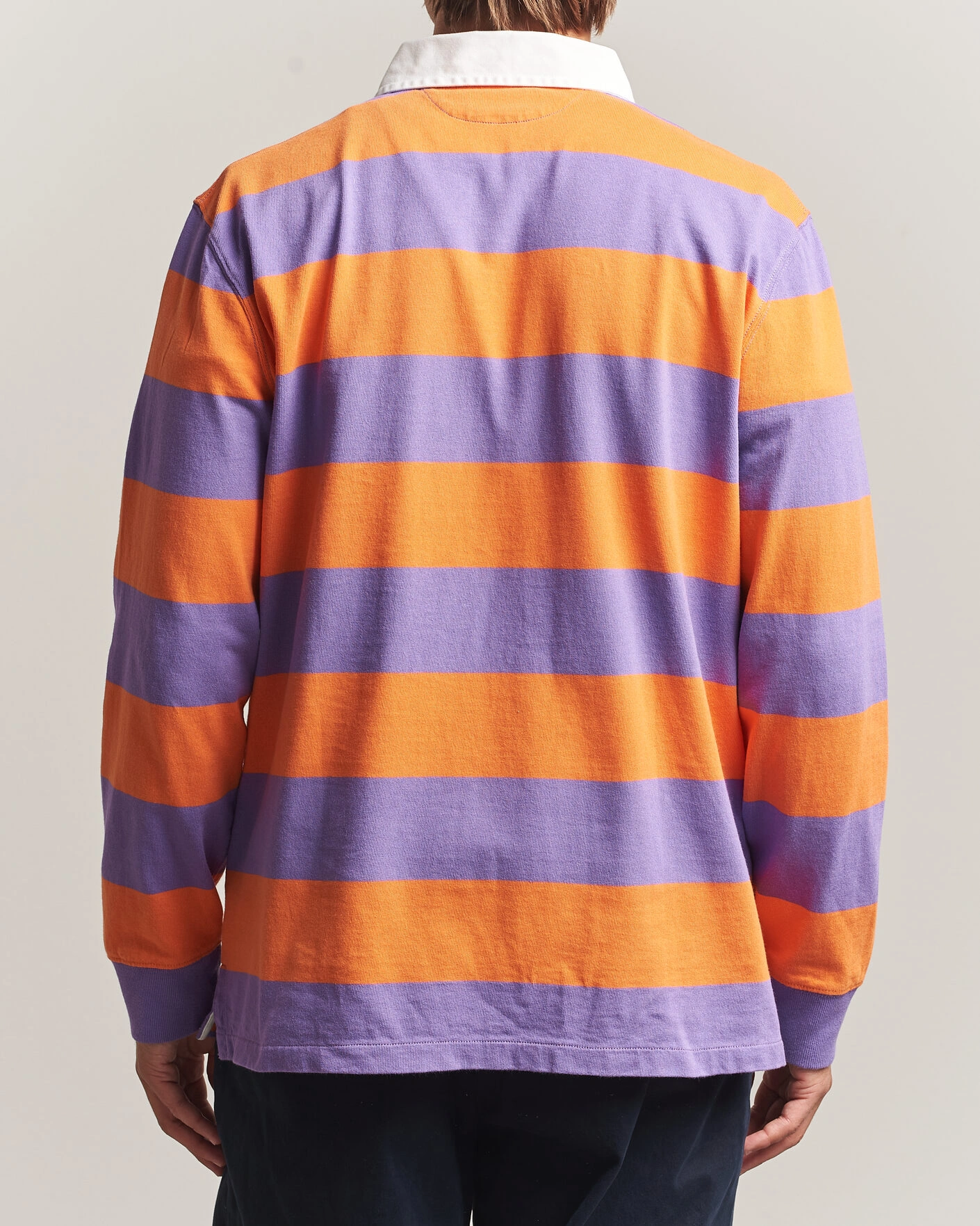 Herr | Tröjor | Polo Ralph Lauren | Striped Jersey Rugger Purple/Orange