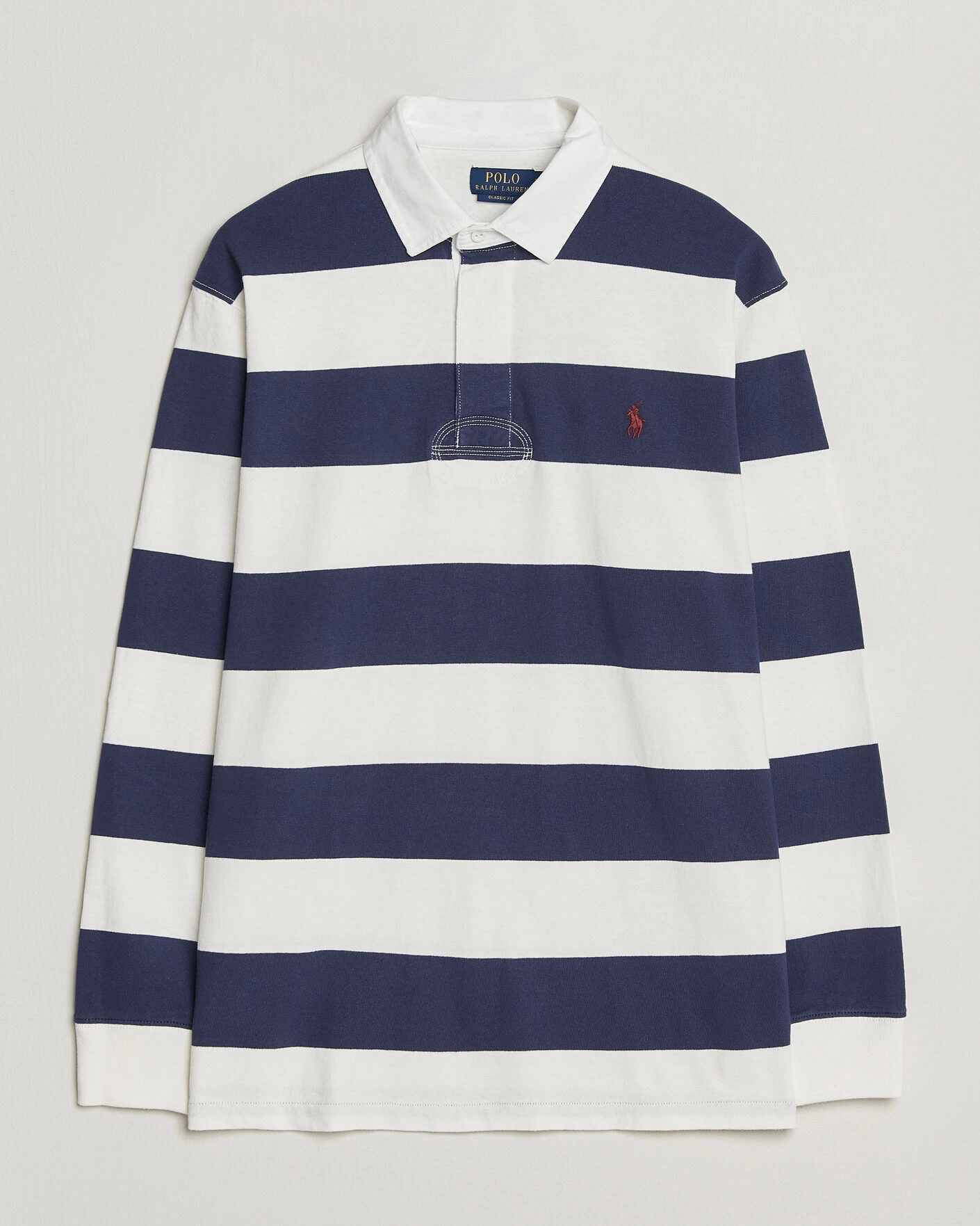 Herr | Tröjor | Polo Ralph Lauren | Striped Jersey Rugger Cream/Navy
