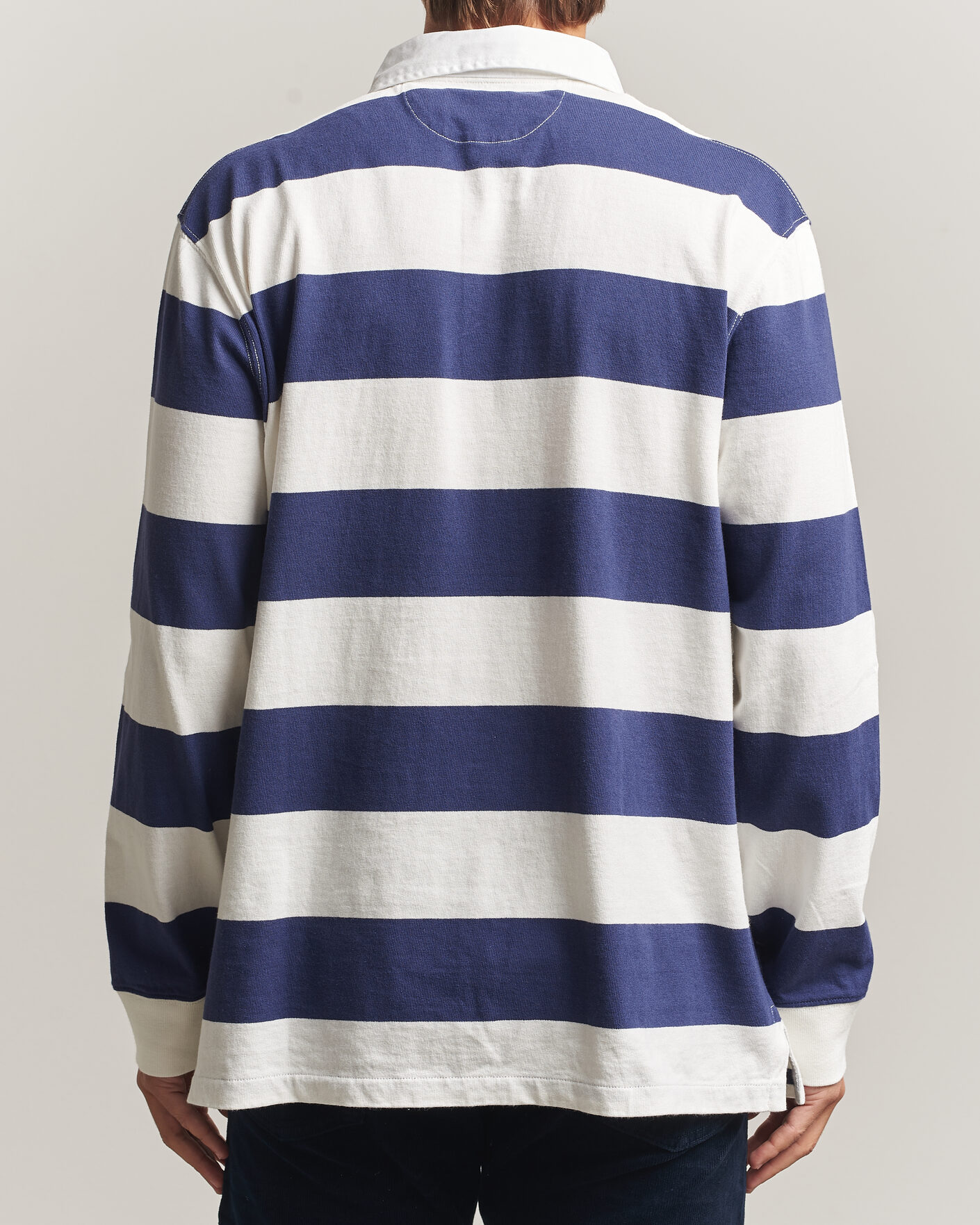 Herr | Tröjor | Polo Ralph Lauren | Striped Jersey Rugger Cream/Navy