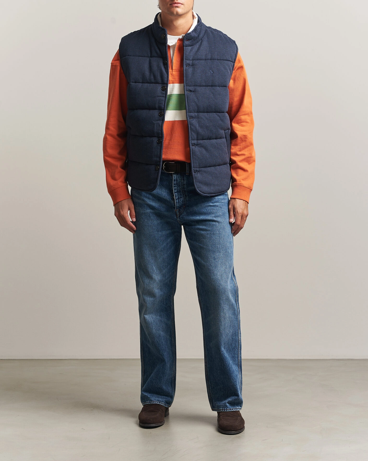 Herr | Tröjor | Polo Ralph Lauren | Double Knitted Jaquard Vest Navy