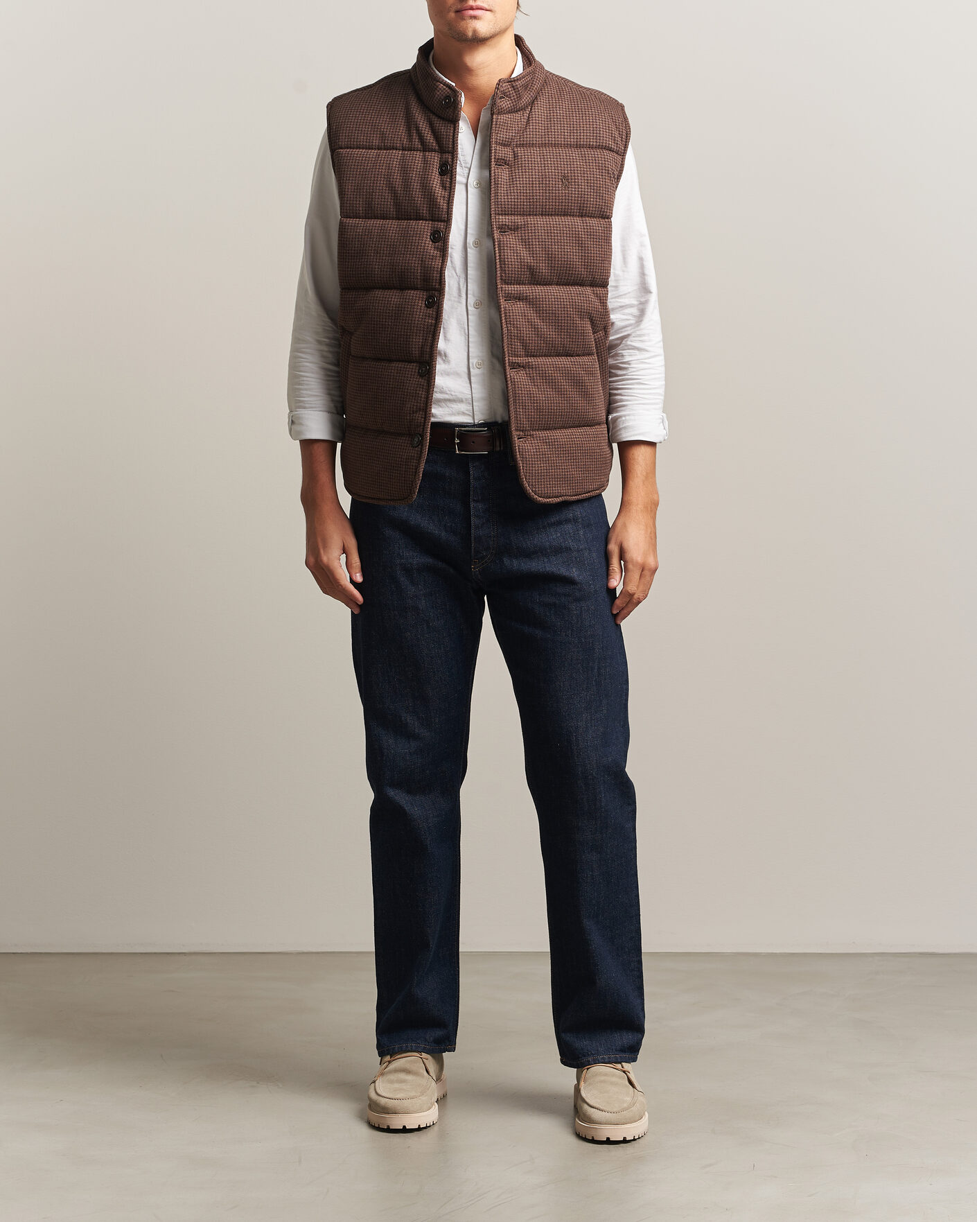 Herr | Tröjor | Polo Ralph Lauren | Double Knitted Jaquard Vest Nutmeg Brown