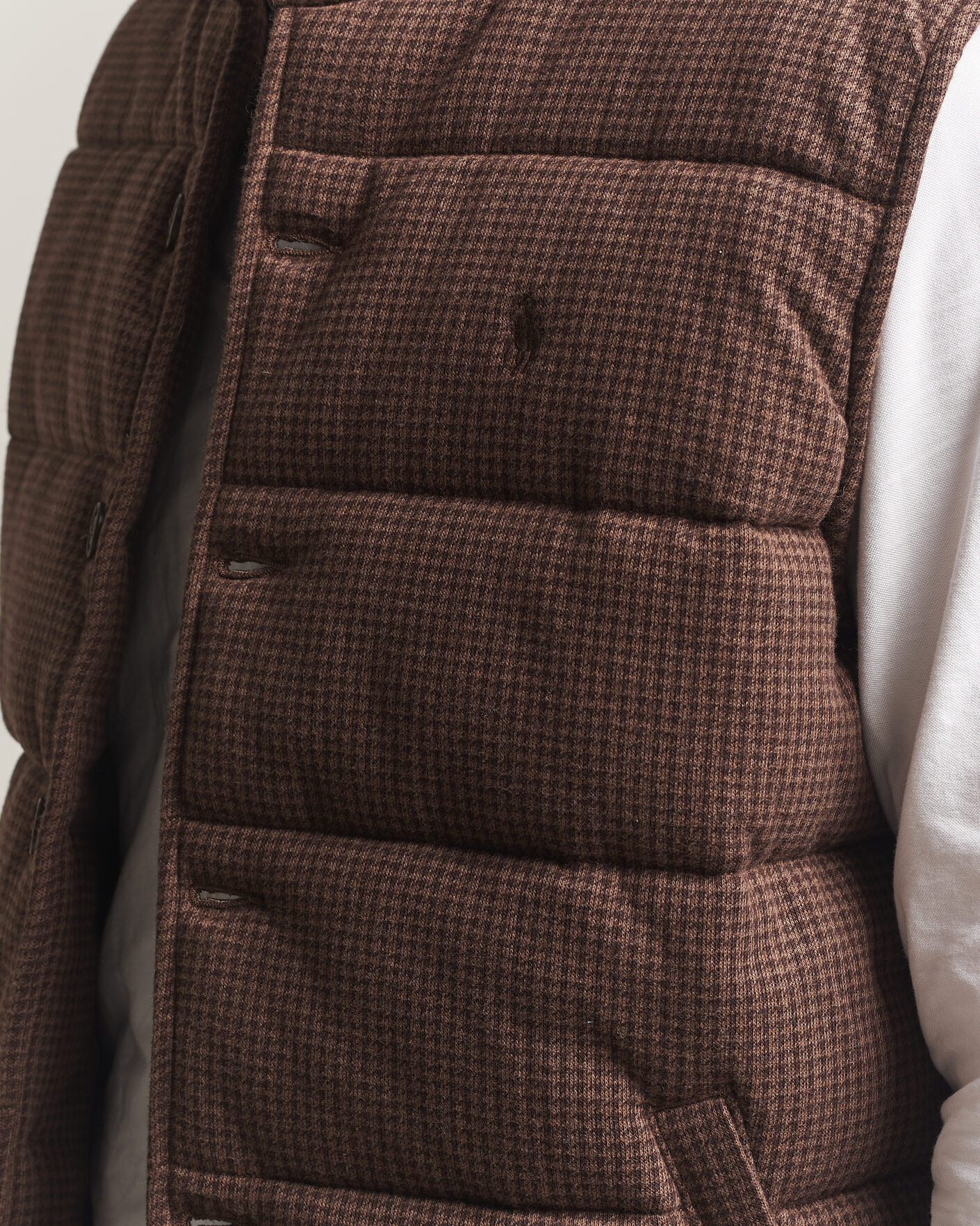 Herr | Tröjor | Polo Ralph Lauren | Double Knitted Jaquard Vest Nutmeg Brown
