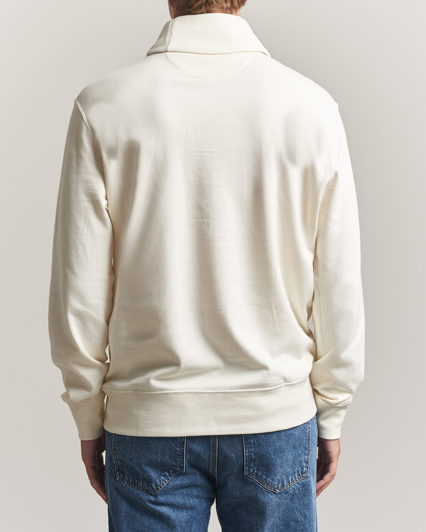 Herr | Tröjor | Polo Ralph Lauren | Double Knitted Shawl Collar Sweater Pale Cream