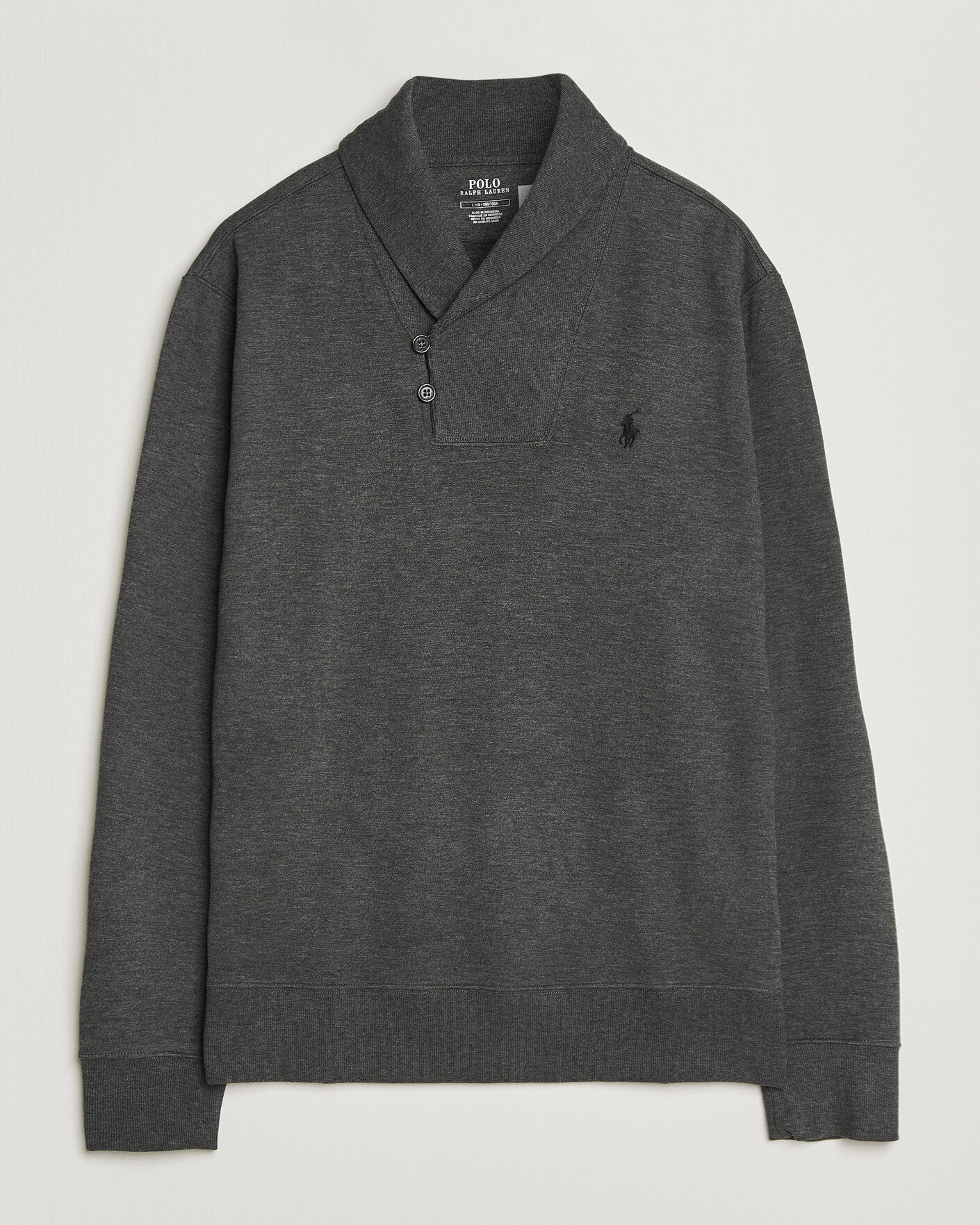Herr | Tröjor | Polo Ralph Lauren | Double Knitted Shawl Collar Sweater Windsor Heather