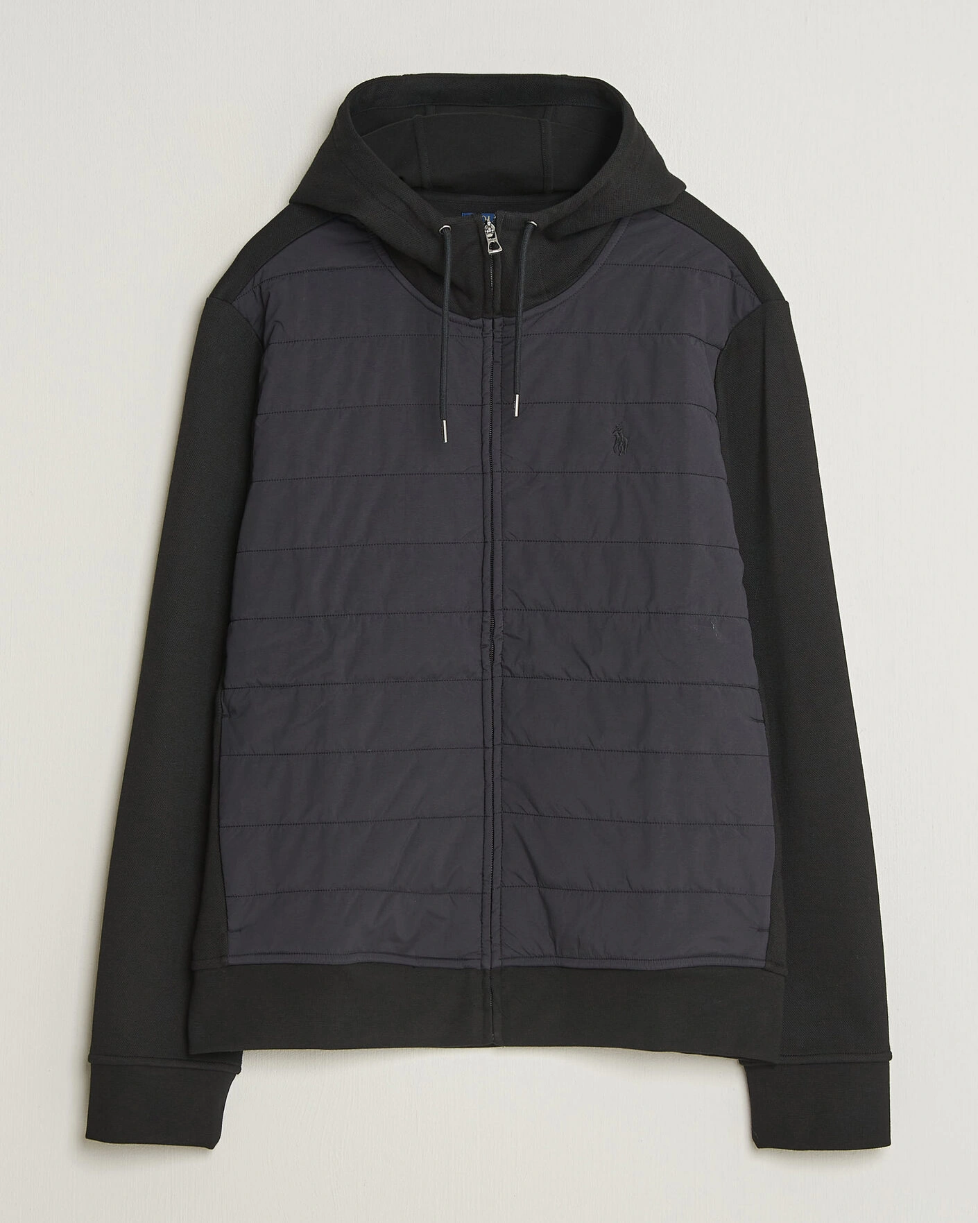 Herr | Tröjor | Polo Ralph Lauren | Double Knitted Jaquard Full Zip Hoodie Polo Black