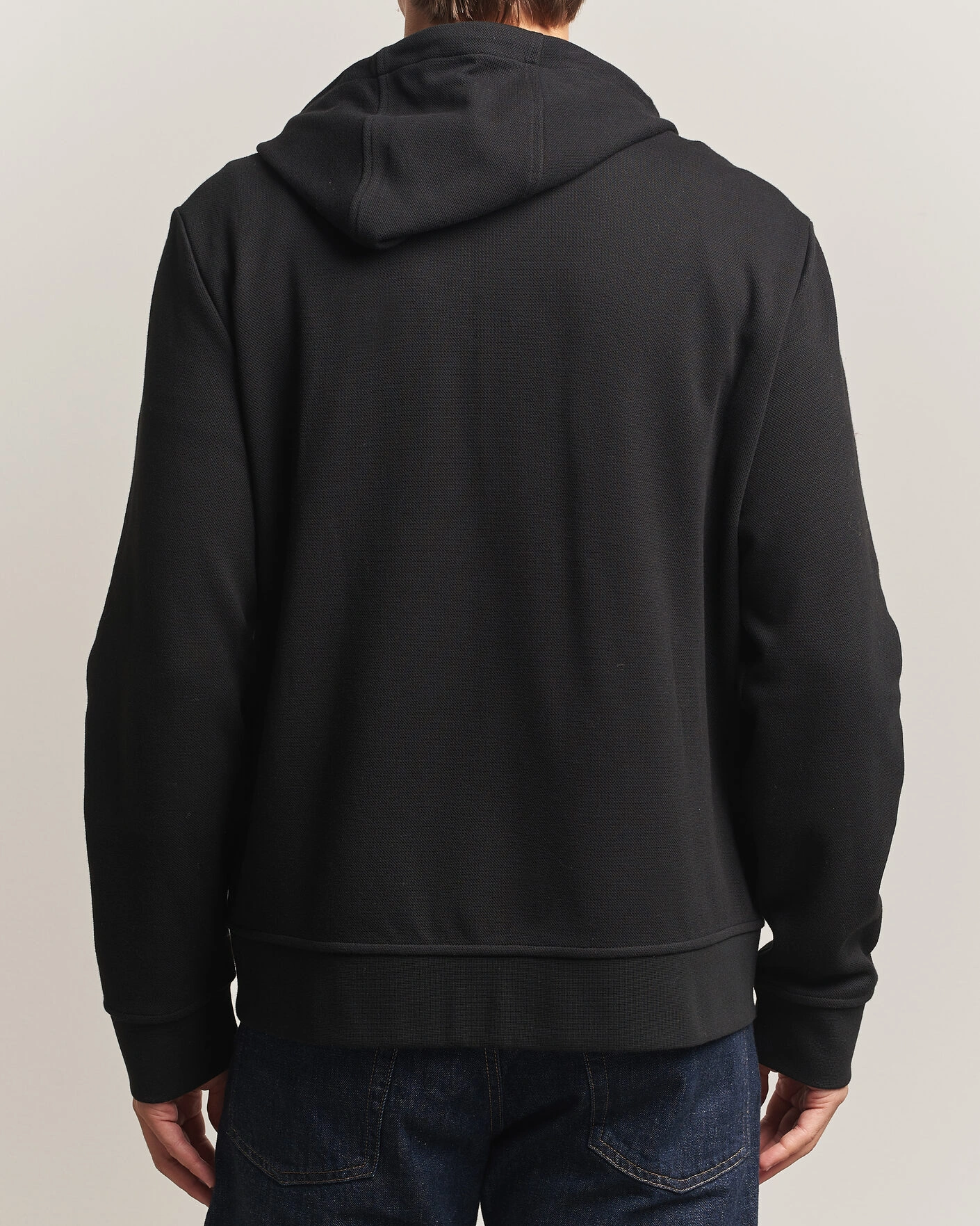 Herr | Tröjor | Polo Ralph Lauren | Double Knitted Jaquard Full Zip Hoodie Polo Black