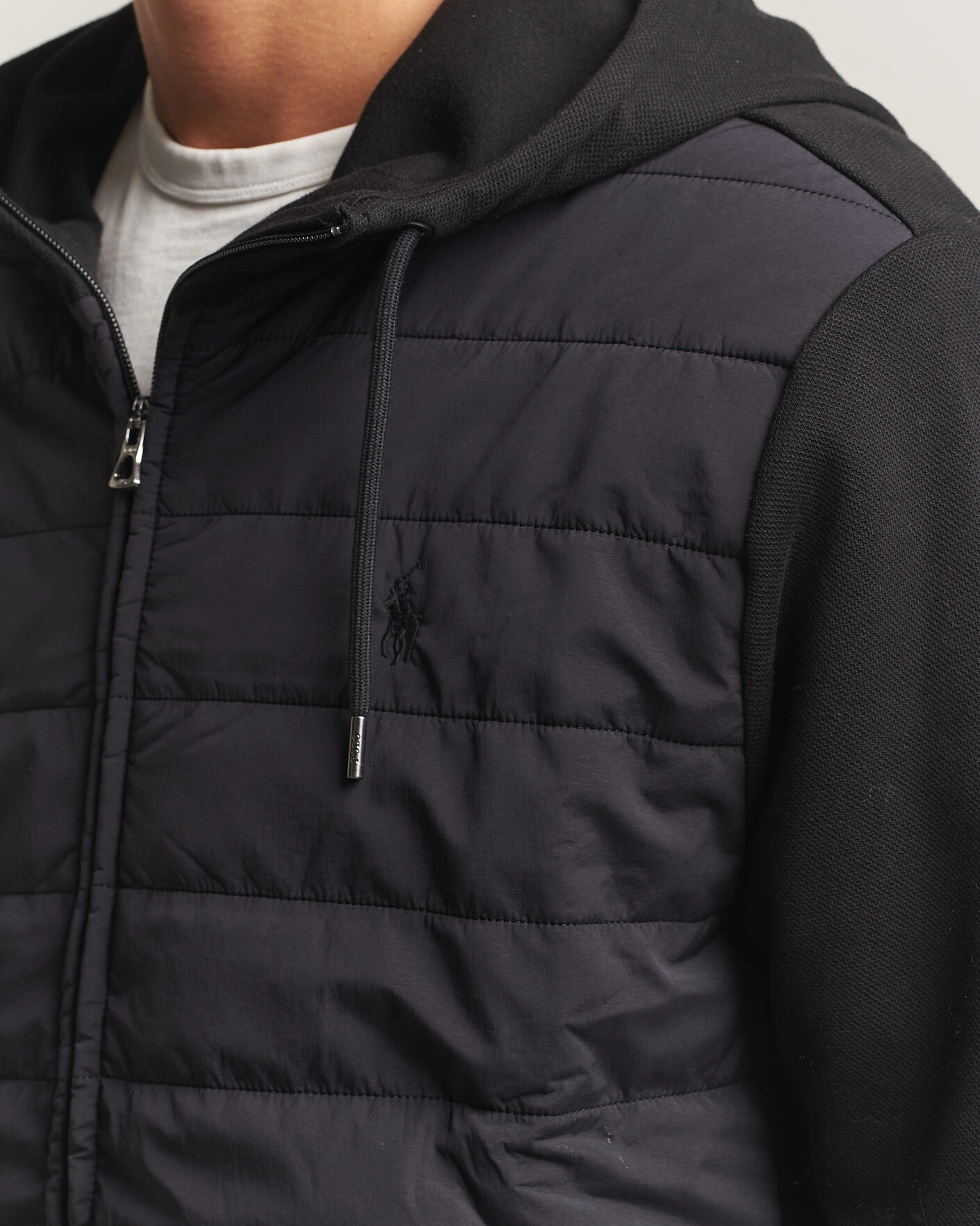 Herr | Tröjor | Polo Ralph Lauren | Double Knitted Jaquard Full Zip Hoodie Polo Black