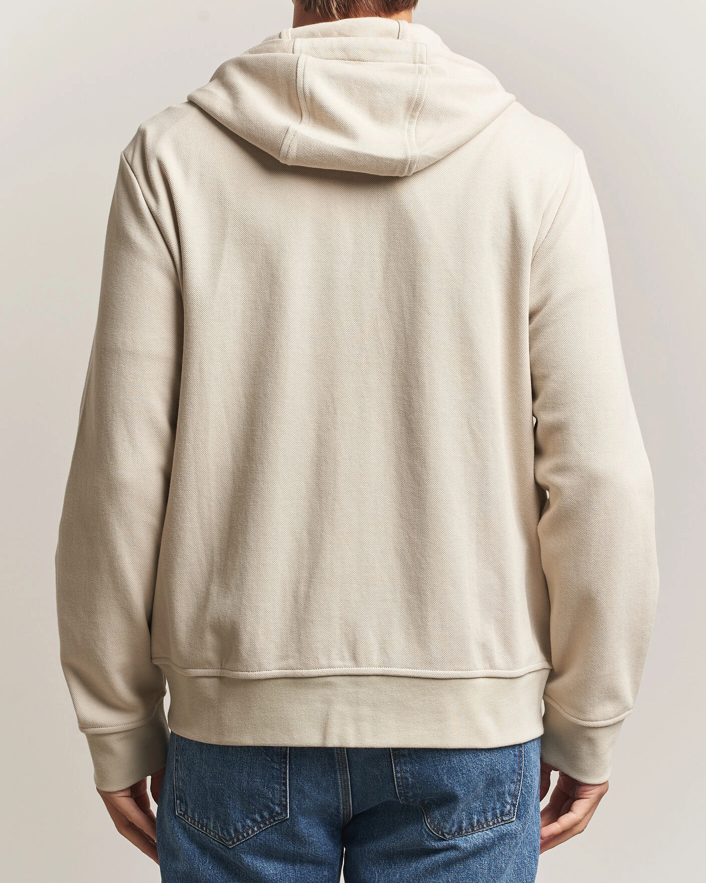 Herr | Tröjor | Polo Ralph Lauren | Double Knitted Jaquard Full Zip Hoodie Stoneware Grey