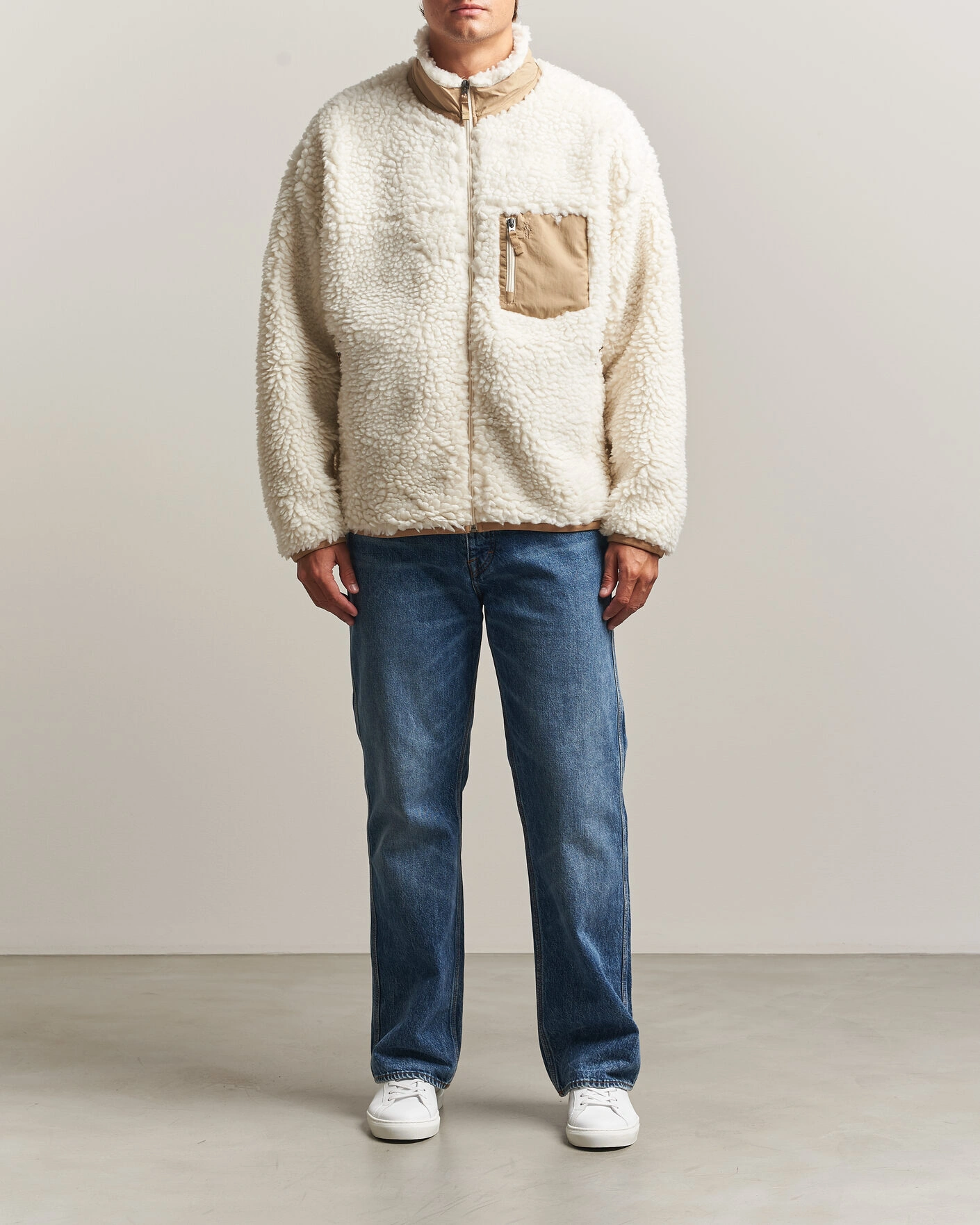 Herr | Tröjor | Polo Ralph Lauren | Shaggy Hi Pile Full Zip Clubhouse Cream