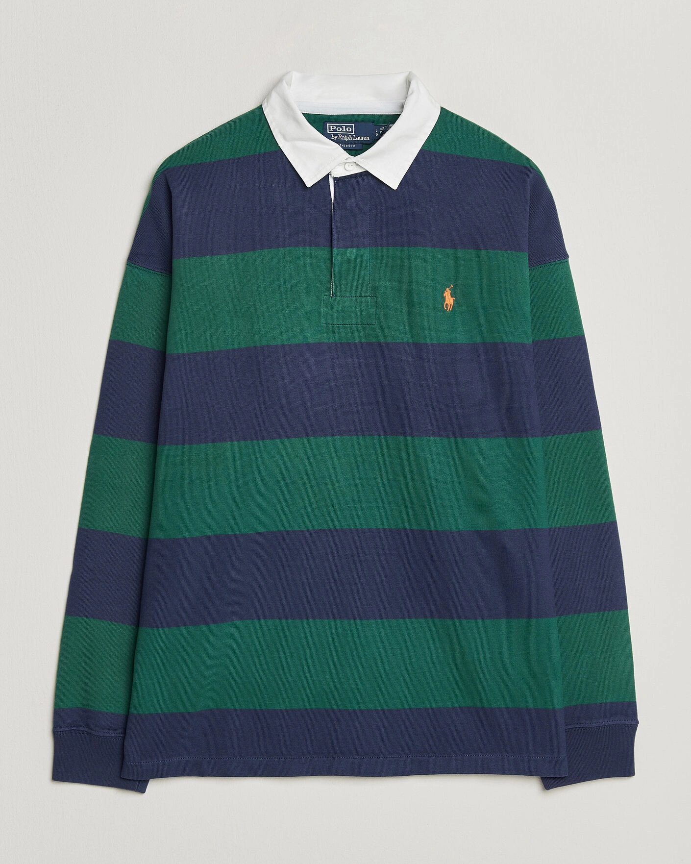 Herr | Tröjor | Polo Ralph Lauren | Jersey Knitted Rugby Pullover Green/Cobolt