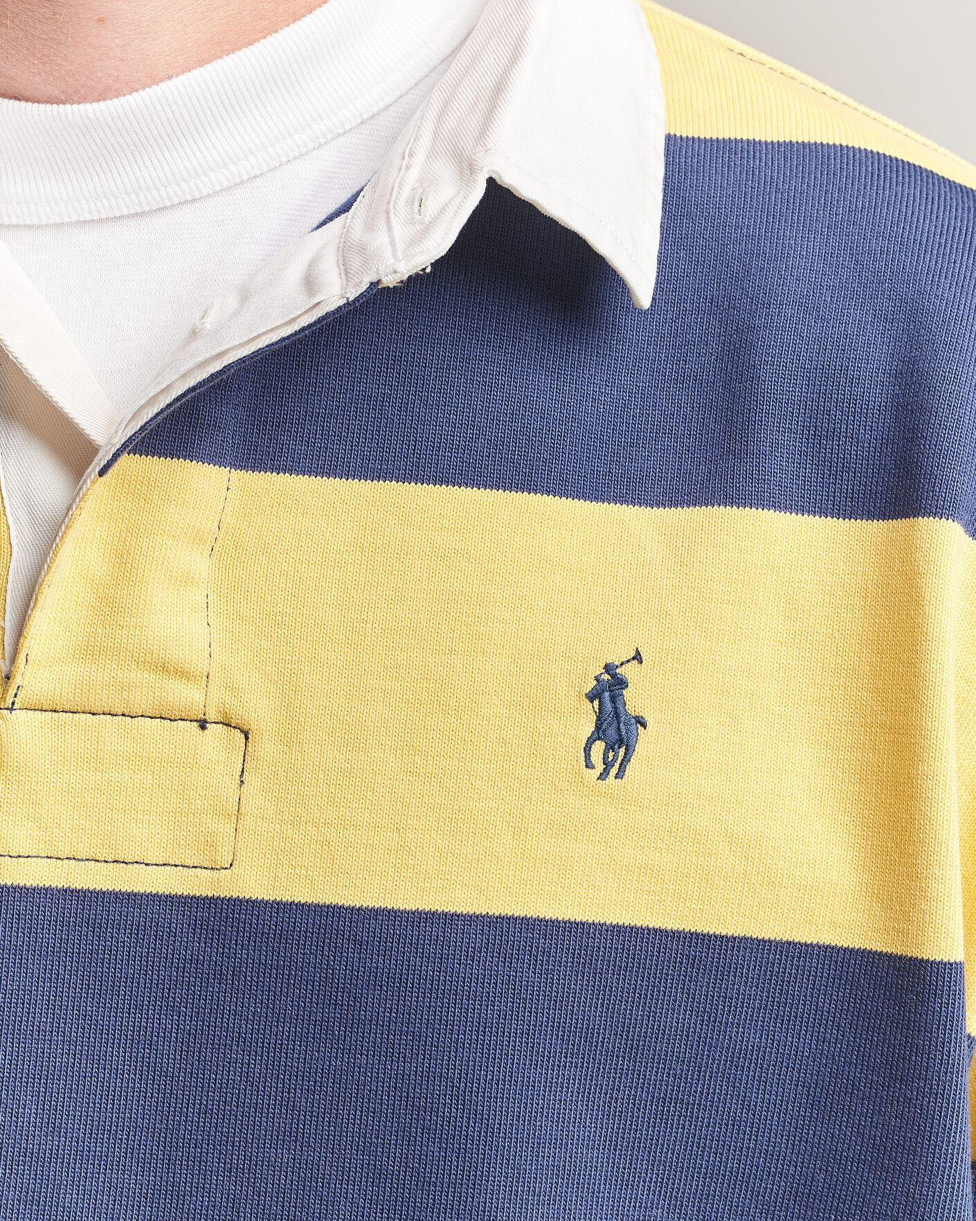 Herr | Tröjor | Polo Ralph Lauren | Jersey Knitted Rugby Pullover Yellow/Cobolt