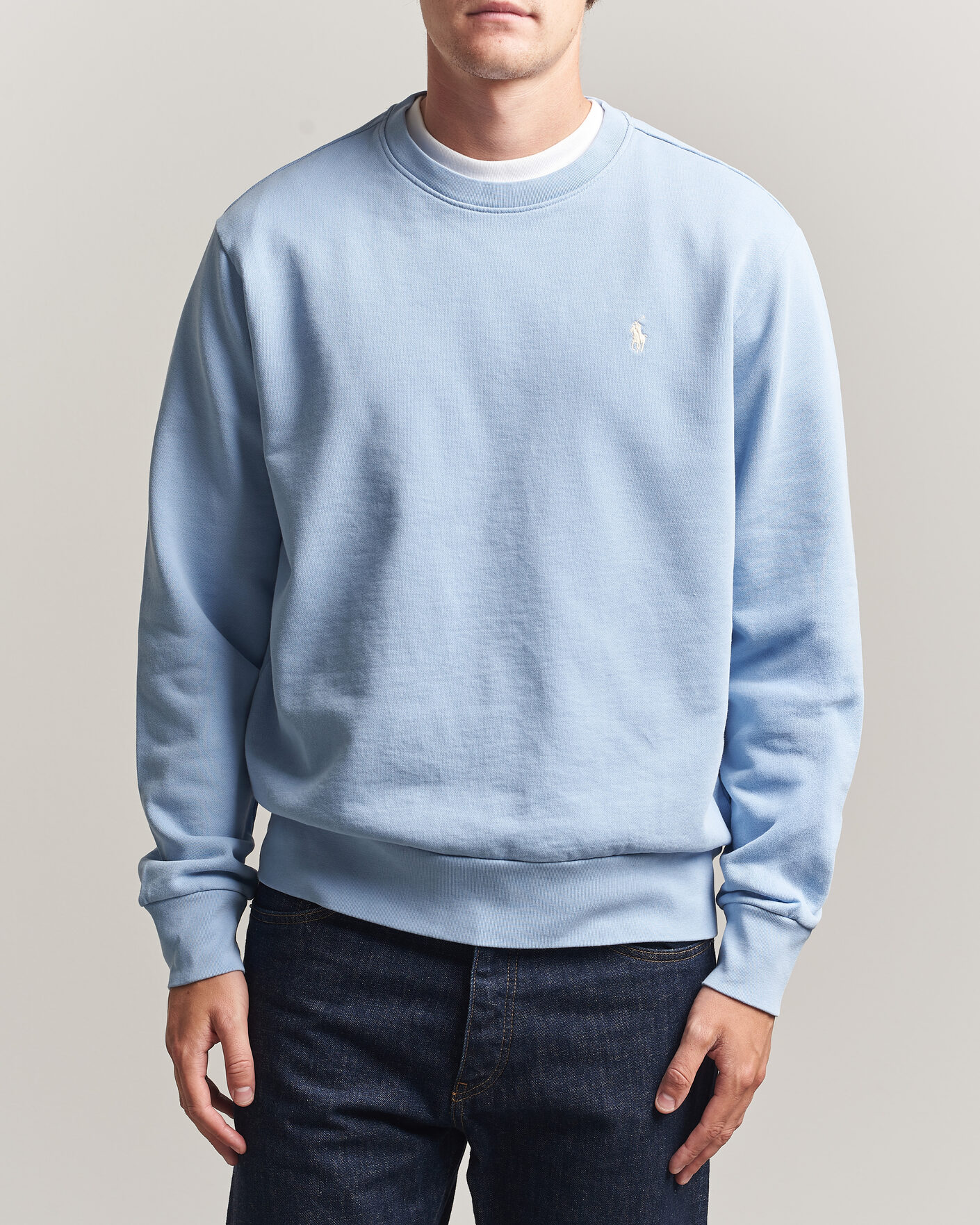 Herr | Tröjor | Polo Ralph Lauren | Loopback Terry Sweatshirt Chambray Blue