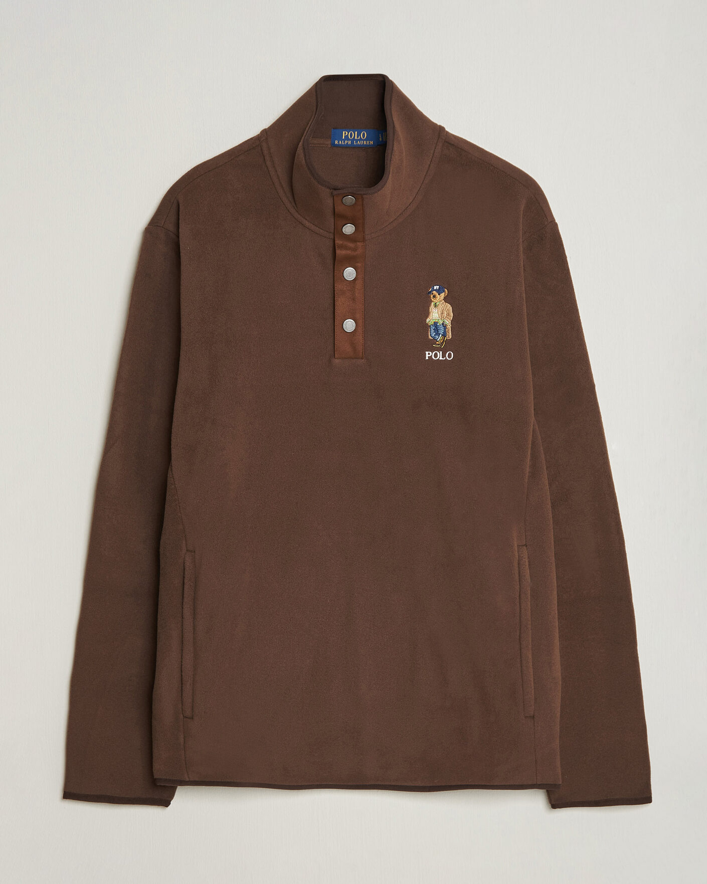 Herr | Tröjor | Polo Ralph Lauren | Fleece Pullover Sweatshirt Luggage Brown