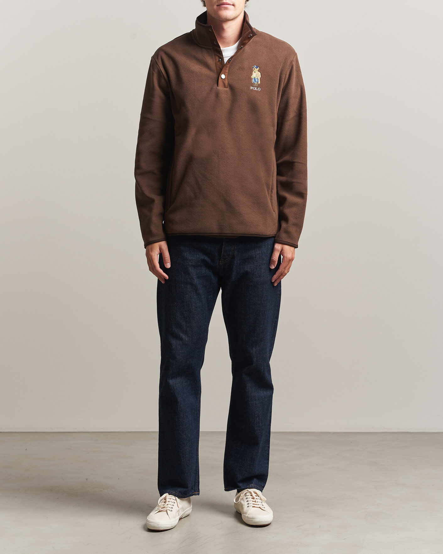 Herr | Tröjor | Polo Ralph Lauren | Fleece Pullover Sweatshirt Luggage Brown