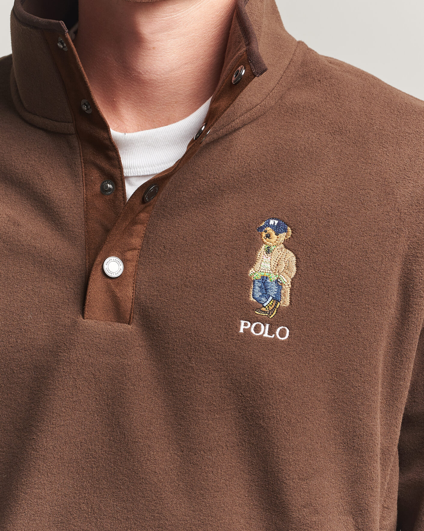 Herr | Tröjor | Polo Ralph Lauren | Fleece Pullover Sweatshirt Luggage Brown